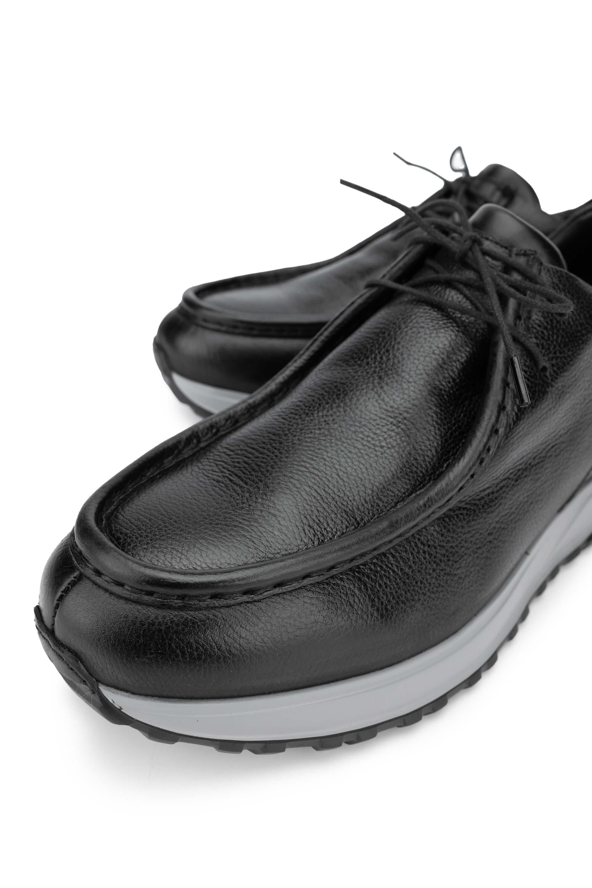 Tamer Tanca Siyah Tamer Tanca Hakiki Erkek Deri Deri Casual Ayakkabı