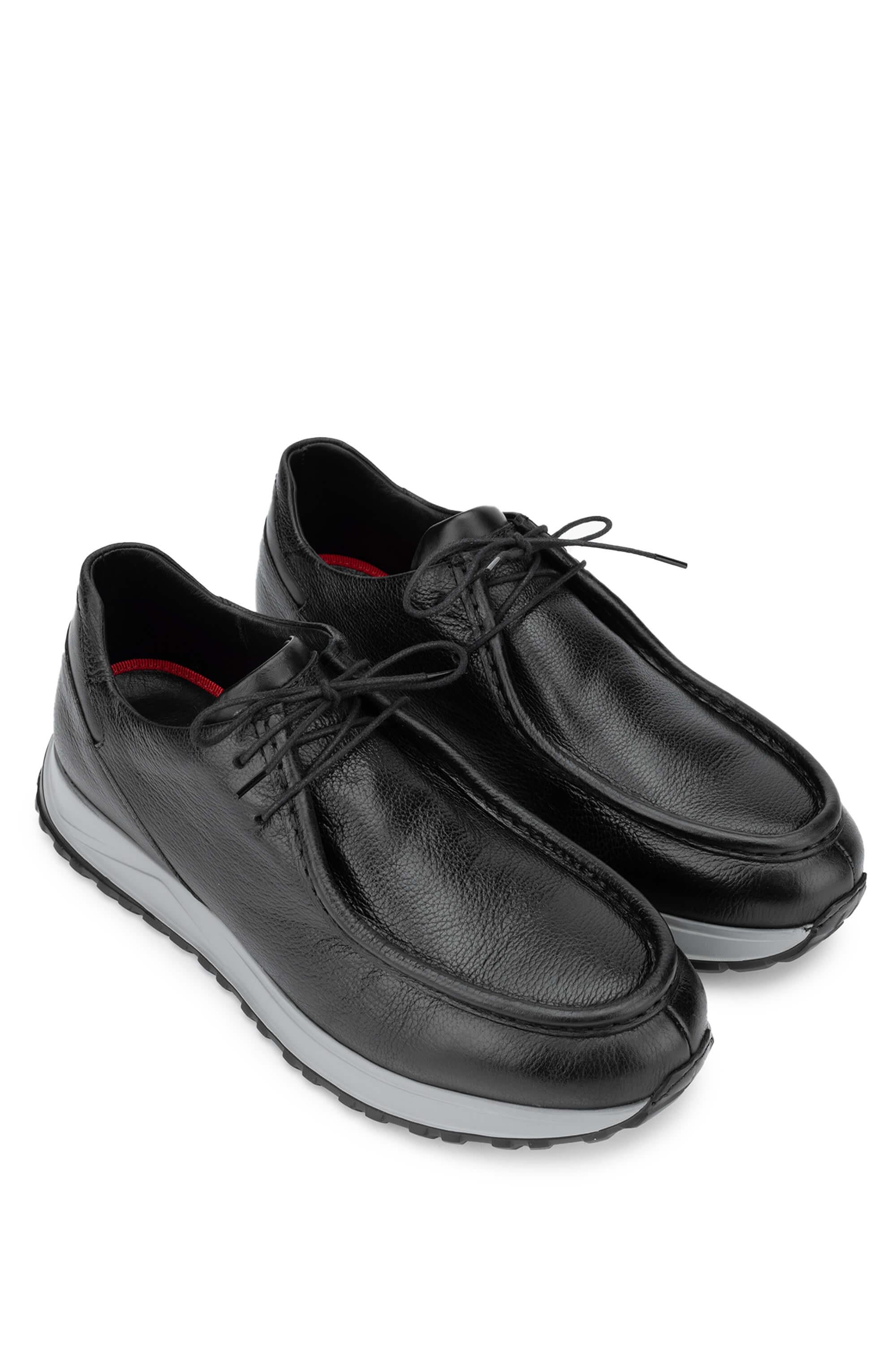 Tamer Tanca Siyah Tamer Tanca Hakiki Erkek Deri Deri Casual Ayakkabı