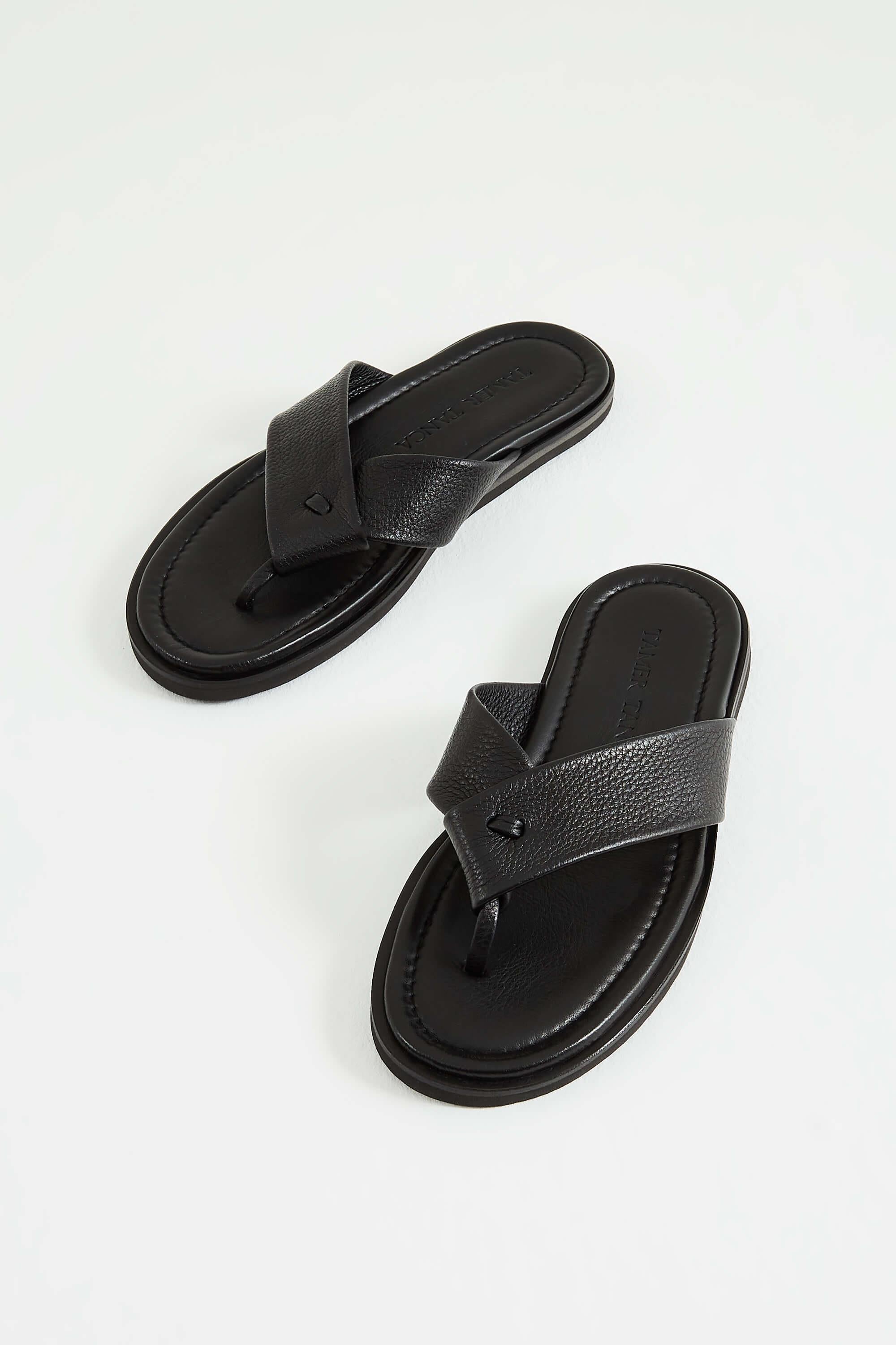 Tamer Tanca Taba Floter Tamer Tanca Hakiki Deri Erkek Parmak Arası Terlik