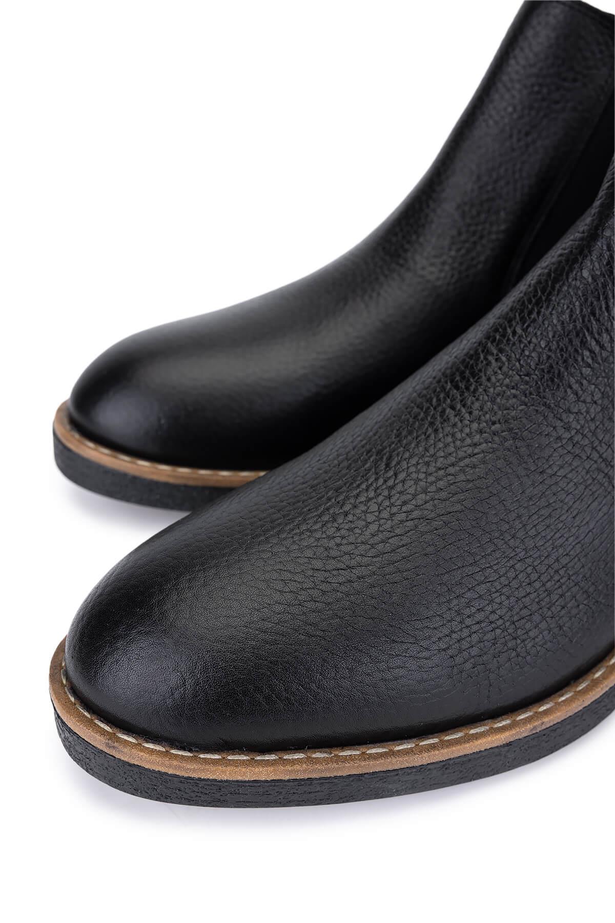 Tamer Tanca Siyah Nubuk Tamer Tanca Hakiki Deri Erkek Casual Bot