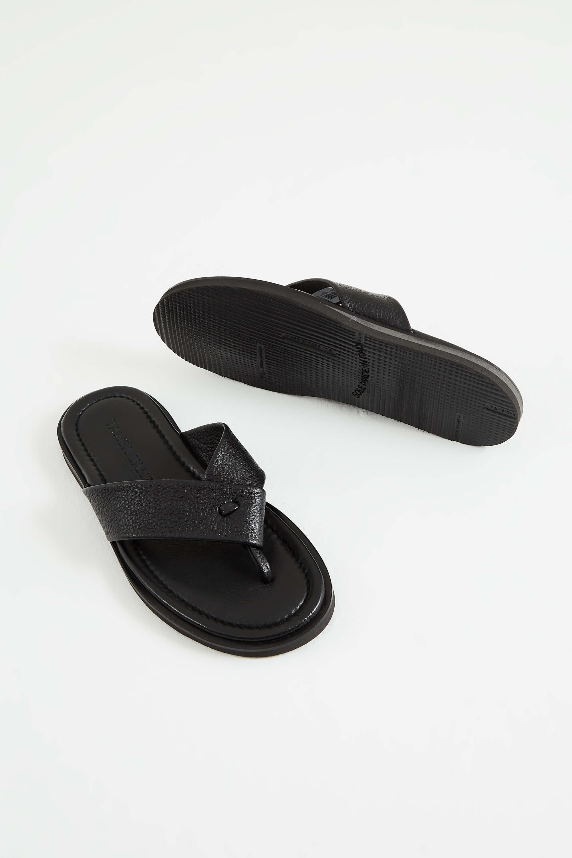 Tamer Tanca Taba Floter Tamer Tanca Hakiki Deri Erkek Parmak Arası Terlik