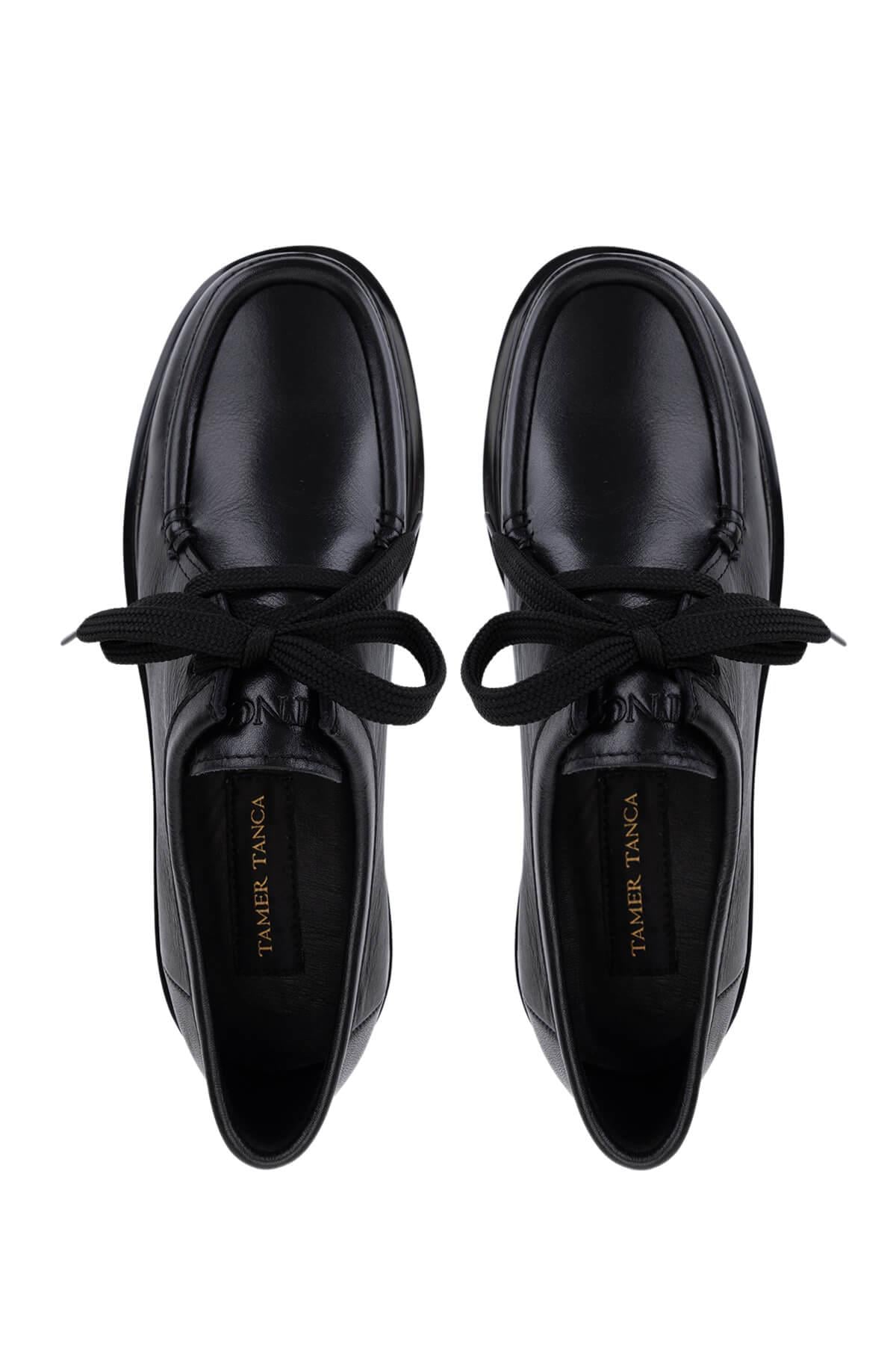Tamer Tanca Siyah Tamer Tanca Hakiki Deri Erkek Ayakkabı