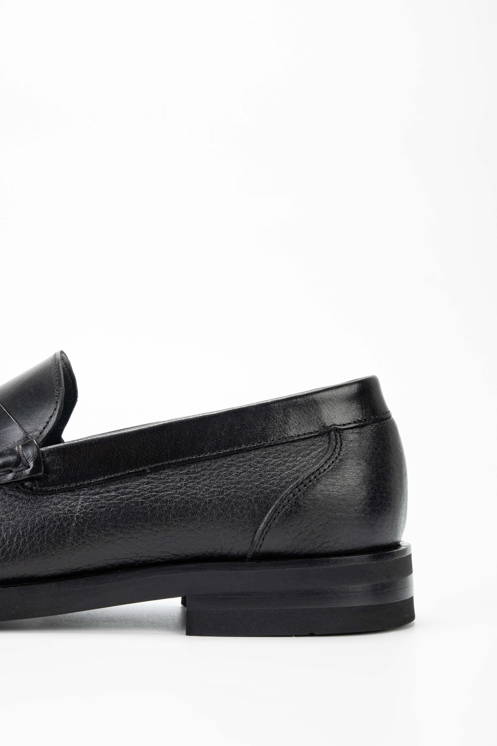 Tamer Tanca Lacivert Tamer Tanca Hakiki Erkek Deri Loafer Ayakkabı