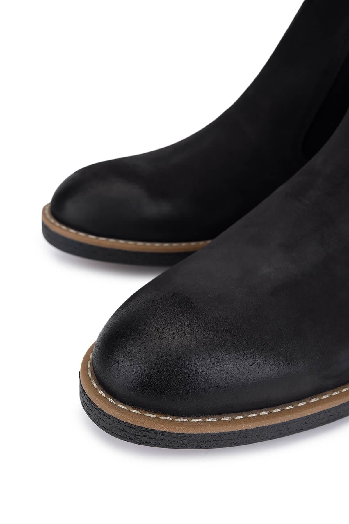 Tamer Tanca Siyah Nubuk Tamer Tanca Hakiki Deri Erkek Casual Bot