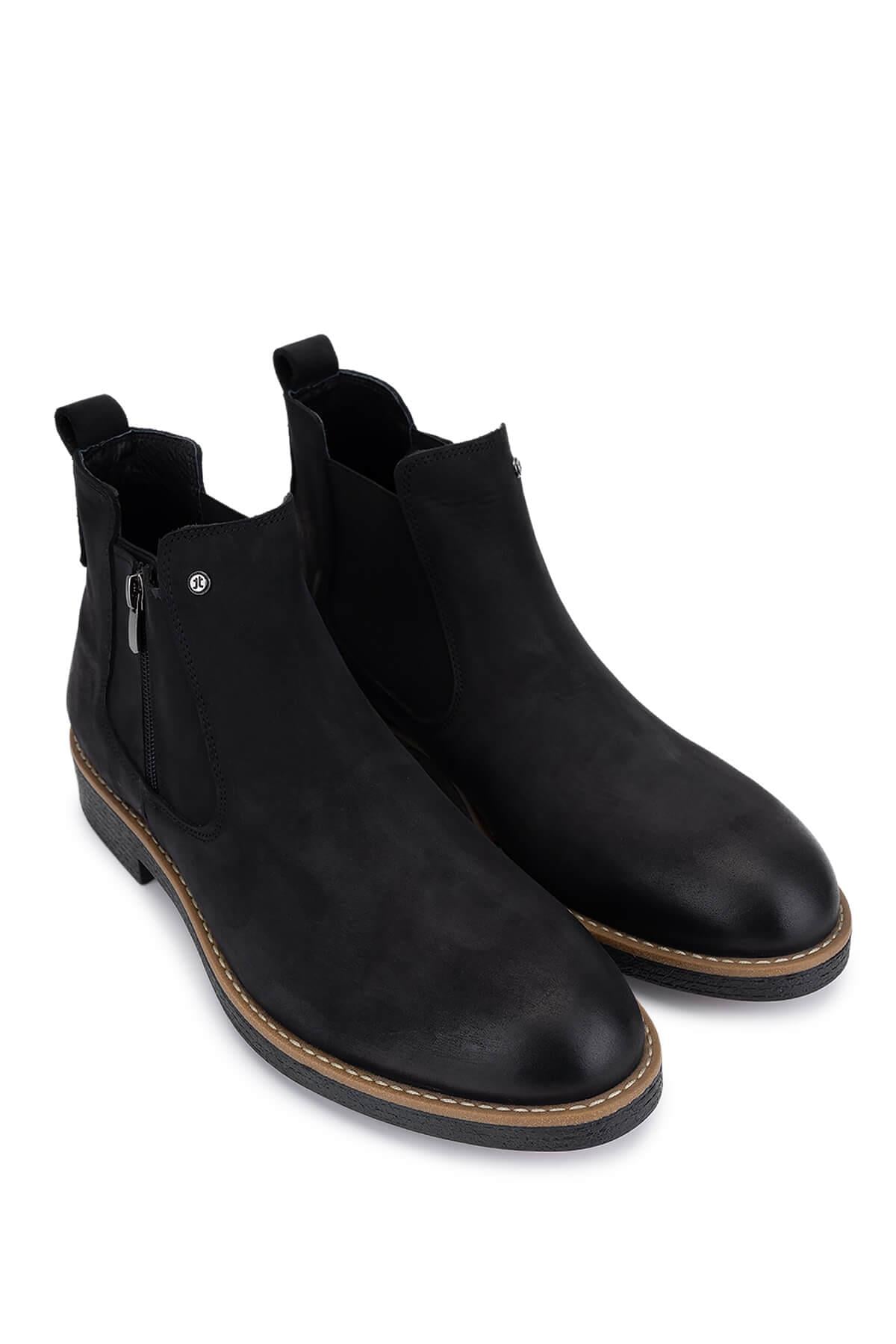 Tamer Tanca Siyah Nubuk Tamer Tanca Hakiki Deri Erkek Casual Bot