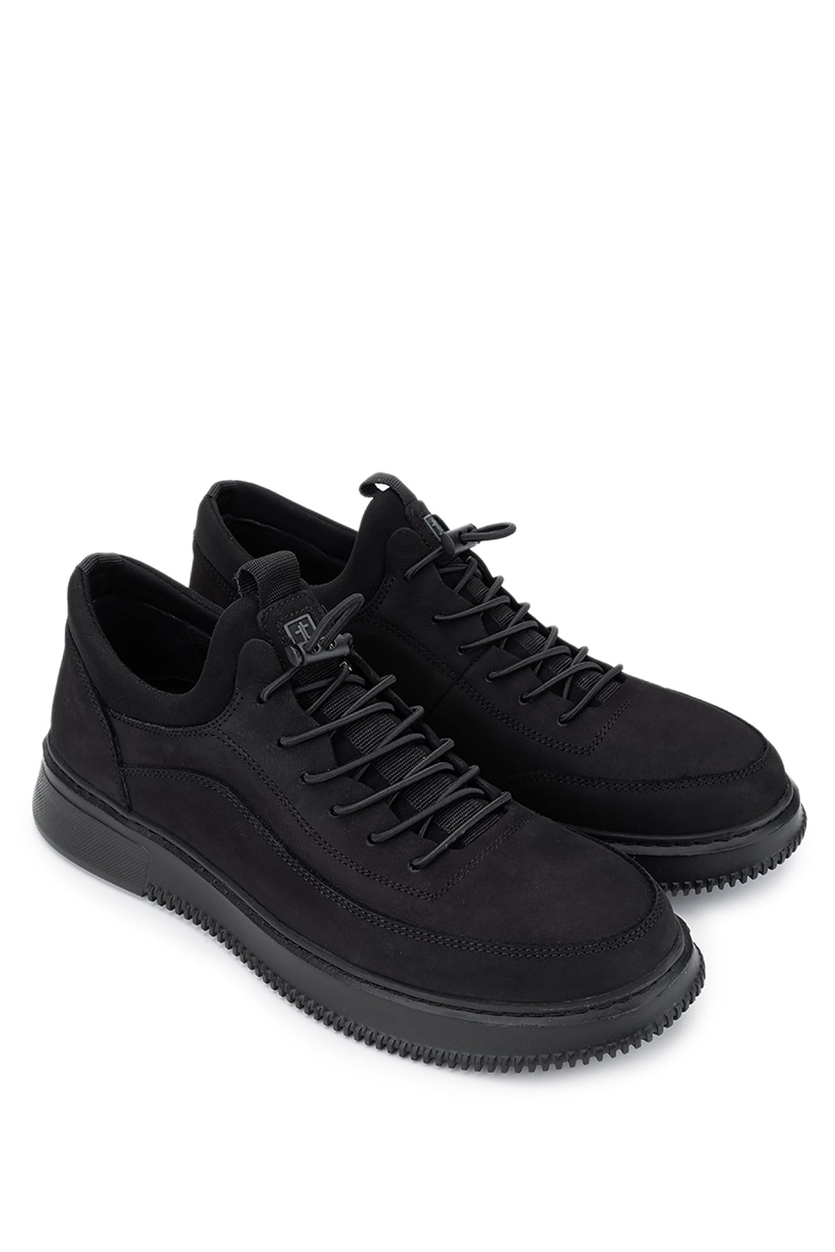 Tamer Tanca Siyah Nubuk Tamer Tanca Hakiki Deri Erkek Sneakers Spor Ayakkabı