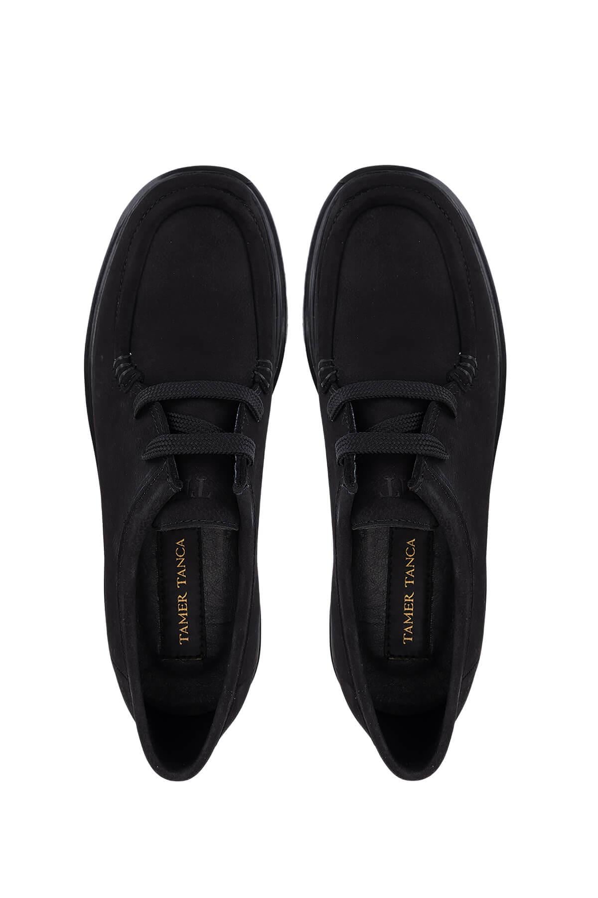 Tamer Tanca Siyah Tamer Tanca Hakiki Deri Erkek Ayakkabı