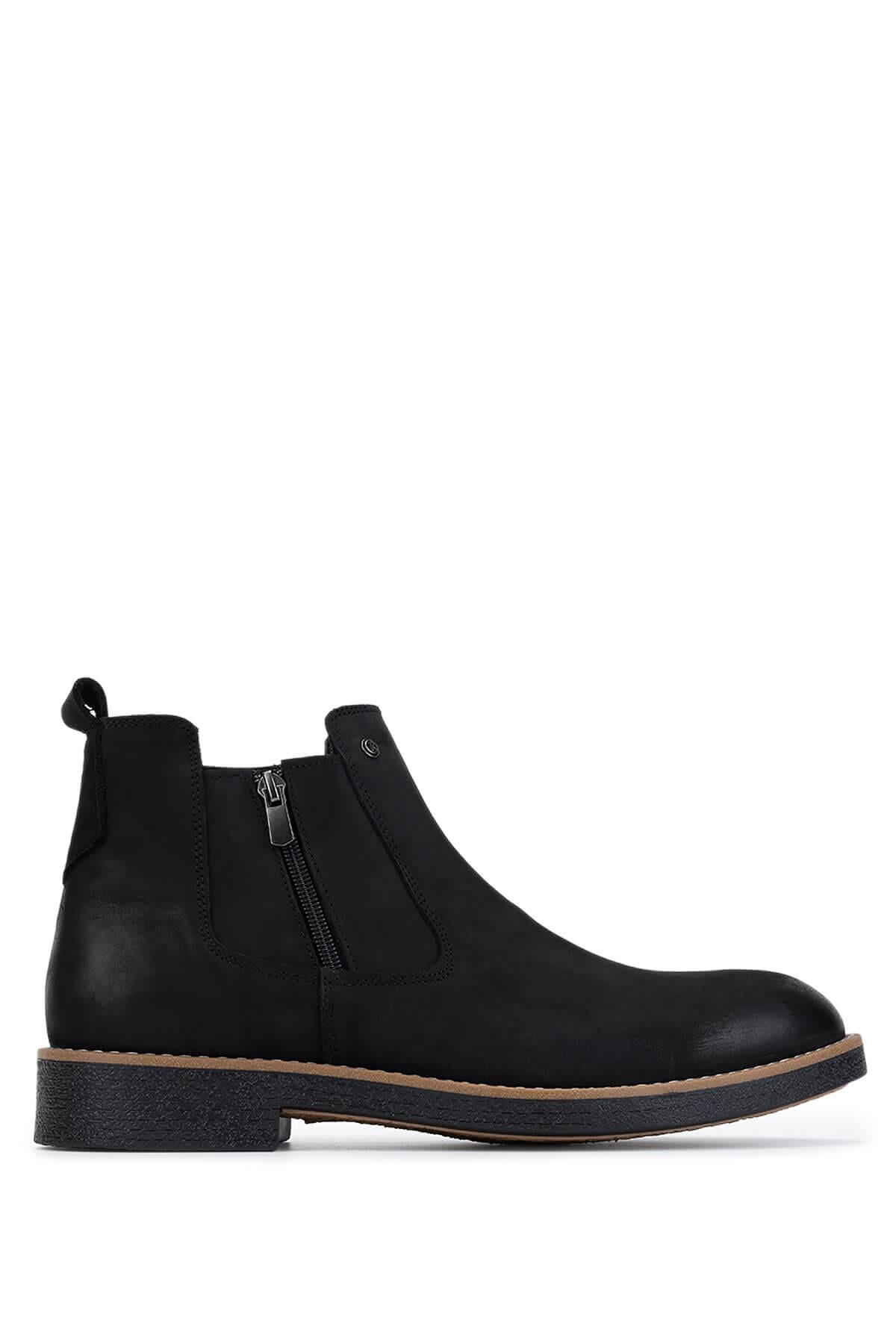 Tamer Tanca Siyah Nubuk Tamer Tanca Hakiki Deri Erkek Casual Bot