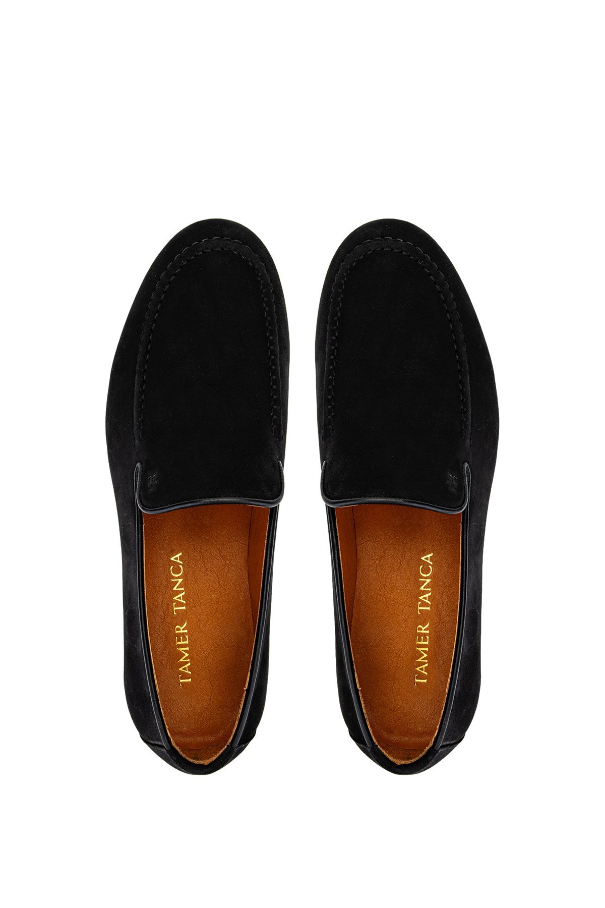 Tamer Tanca Kahverengi Nubuk Tamer Tanca Hakiki Deri Erkek Loafer Ayakkabı