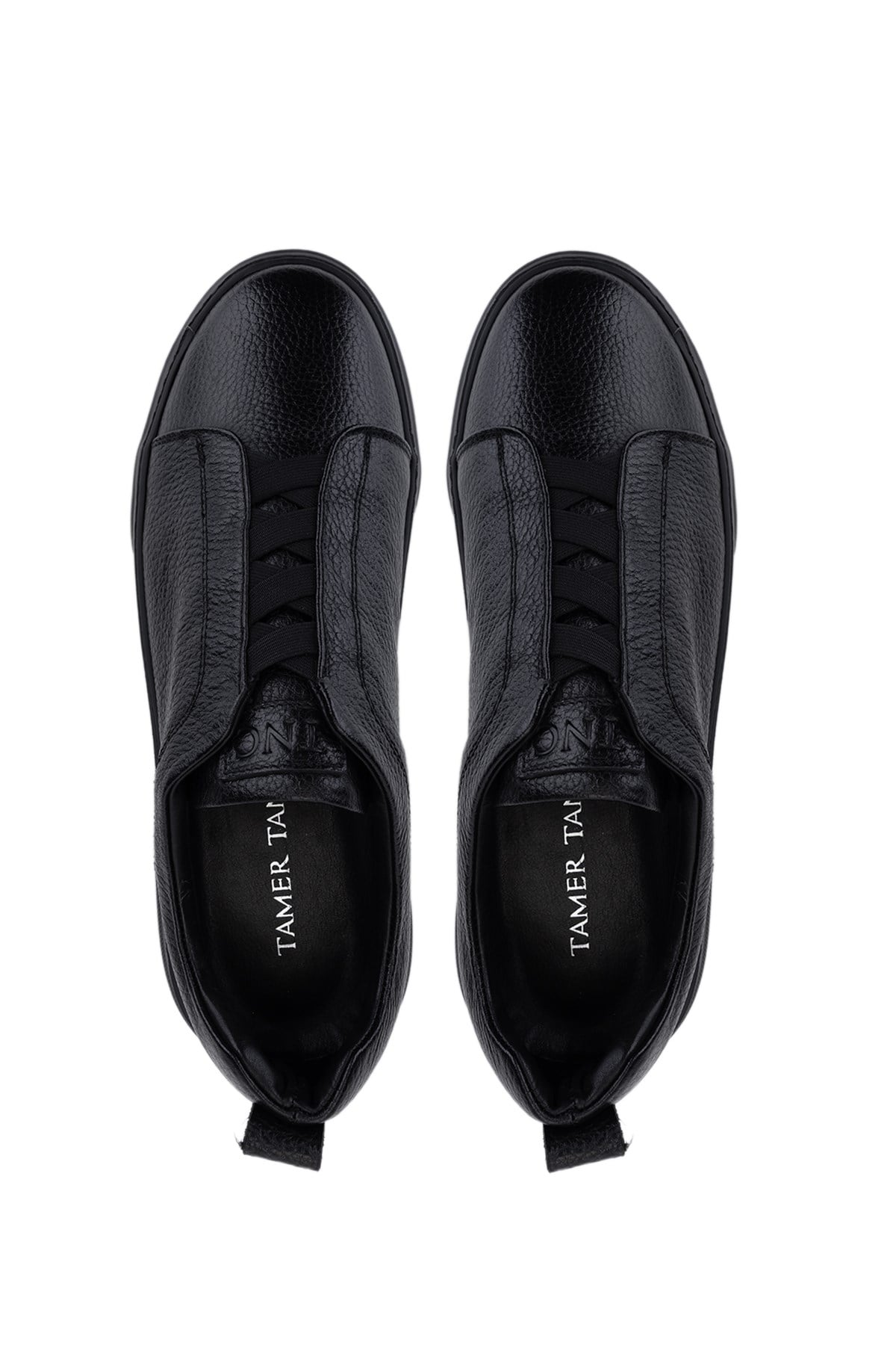 Tamer Tanca Bej Floter Tamer Tanca Hakiki Deri Erkek Sneakers Spor Ayakkabı