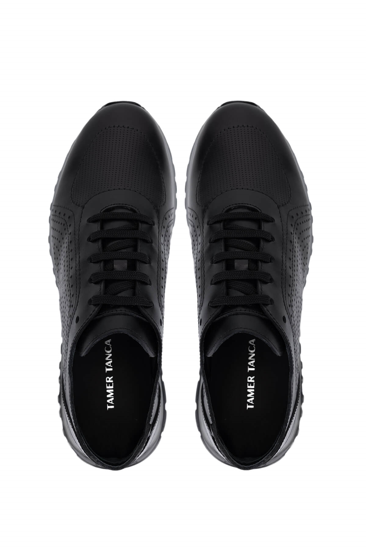 Tamer Tanca Beyaz Tamer Tanca Hakiki Erkek Deri Sneakers Spor Ayakkabı