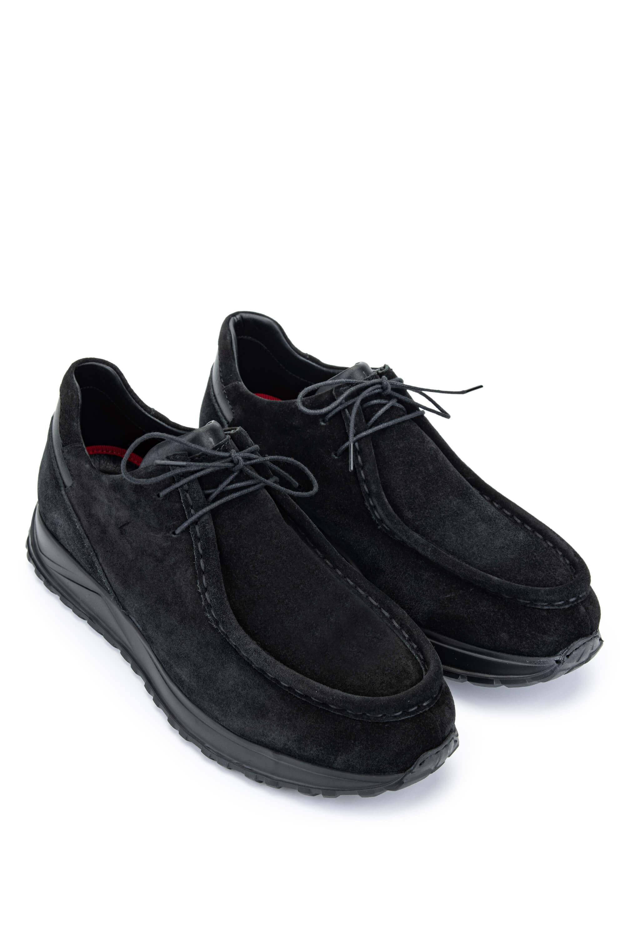 Tamer Tanca Siyah Süet Tamer Tanca Hakiki Deri Erkek Casual Ayakkabı