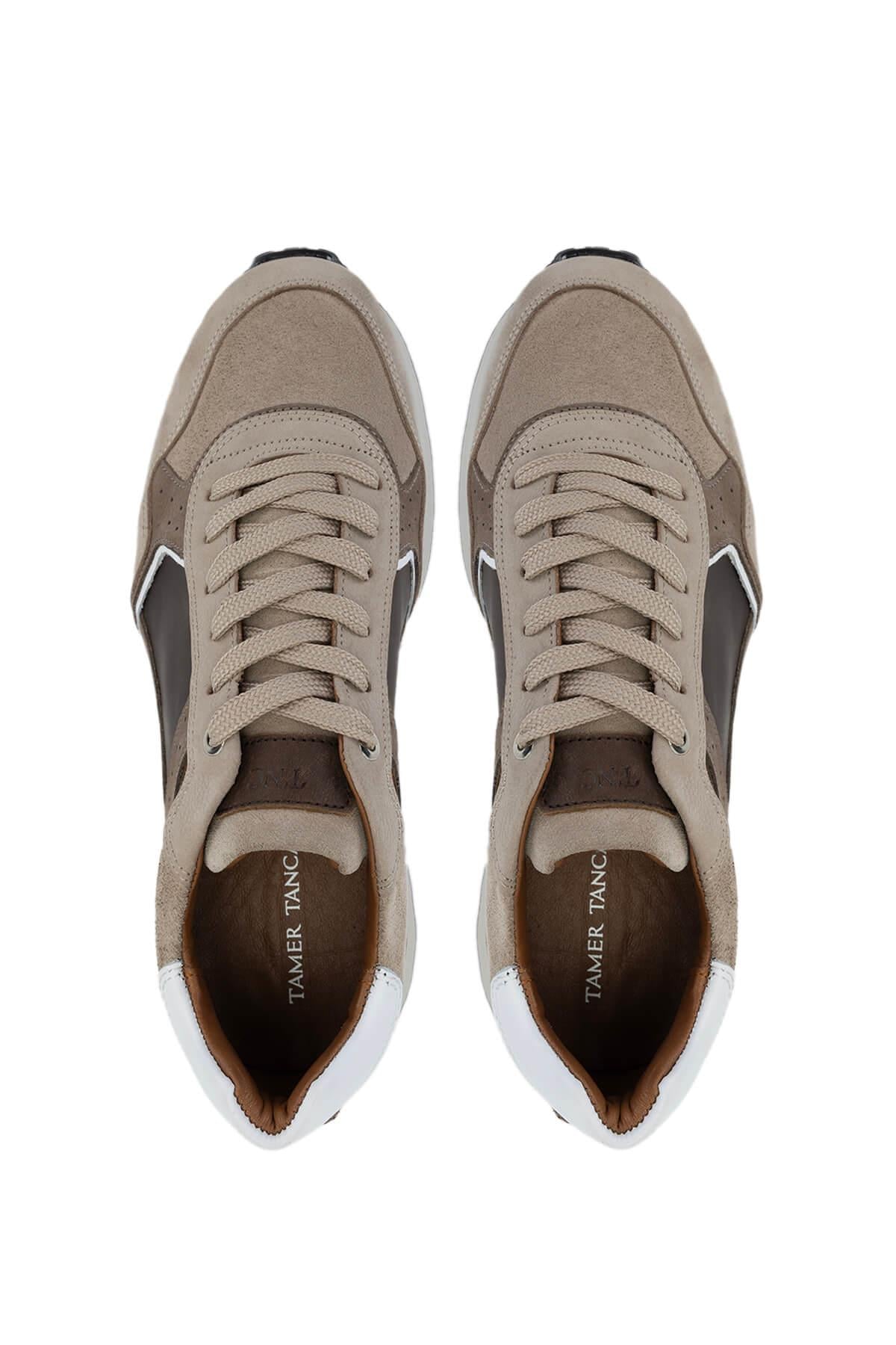 Tamer Tanca Vizon Süet Tamer Tanca Hakiki Deri Erkek Sneakers Spor Ayakkabı