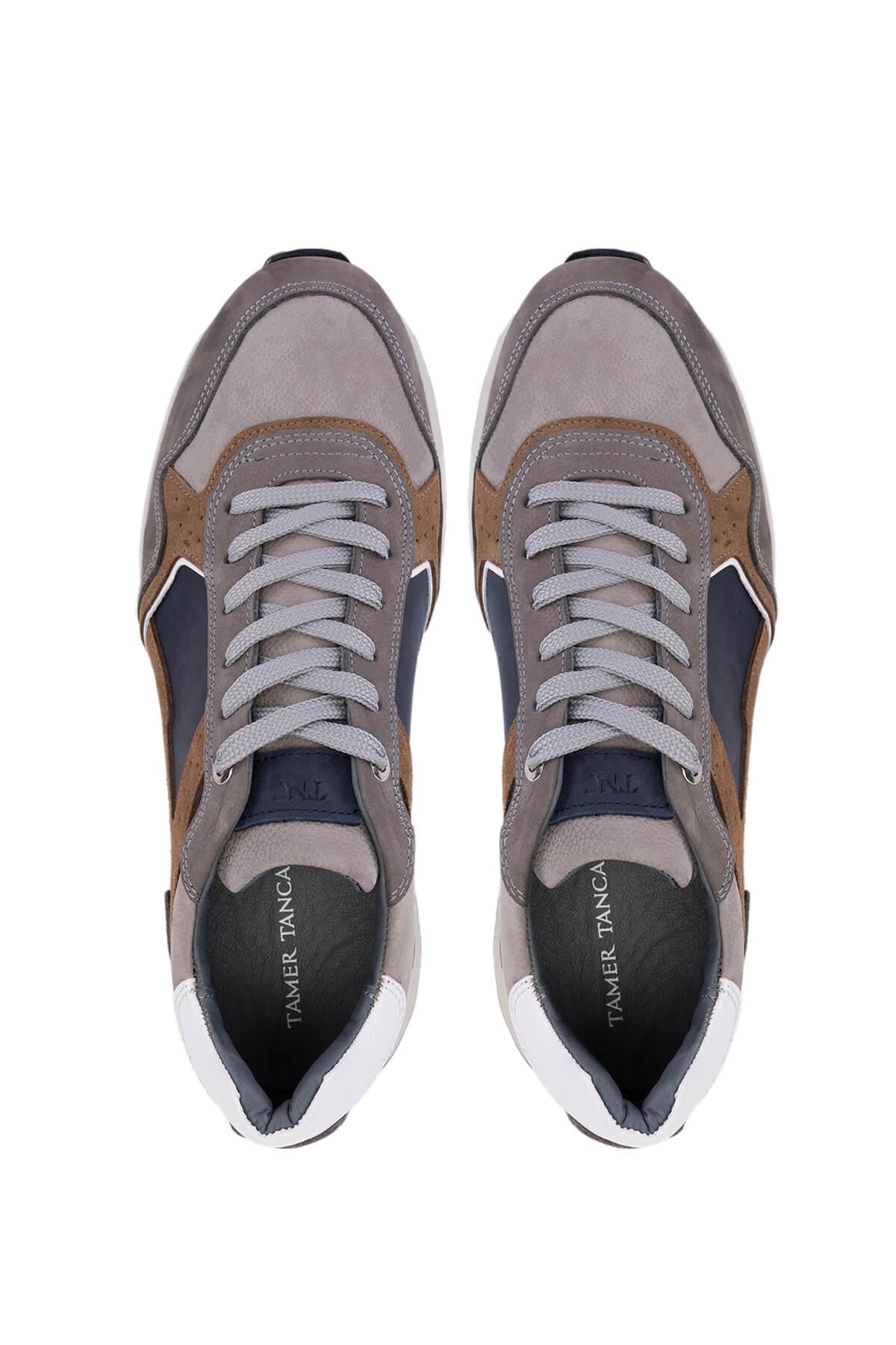 Tamer Tanca Vizon Süet Tamer Tanca Hakiki Deri Erkek Sneakers Spor Ayakkabı