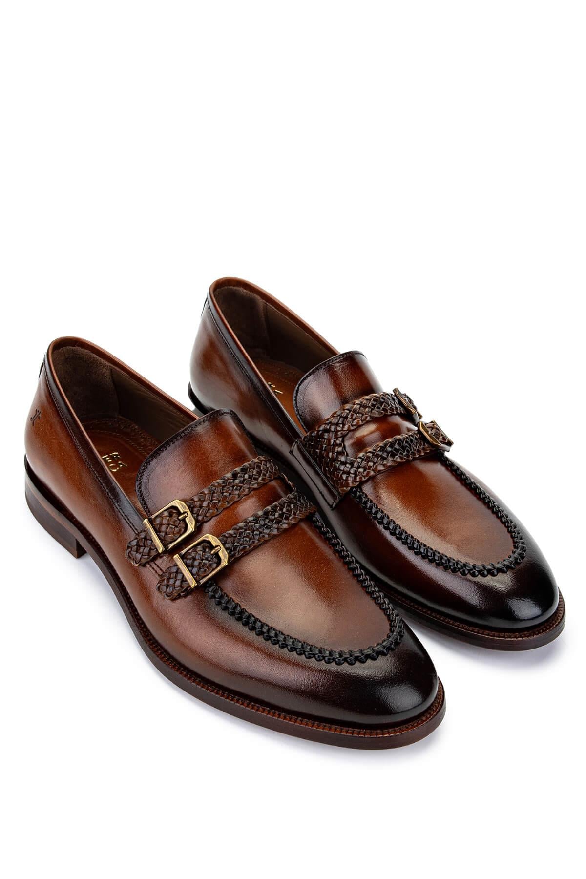 Tamer Tanca Kahverengi Tamer Tanca Hakiki Deri Erkek Klasik Ayakkabı