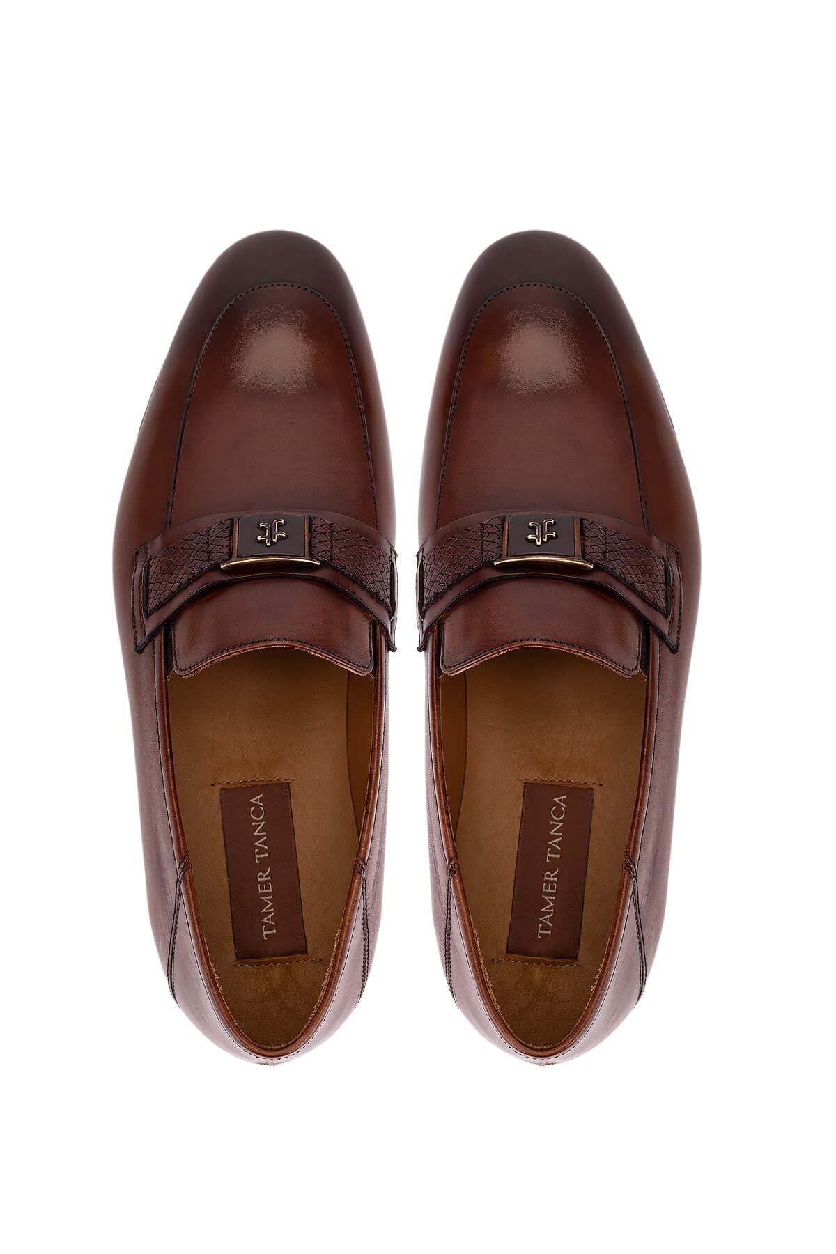 Tamer Tanca Siyah Tamer Tanca Hakiki Erkek Deri Loafer Ayakkabı