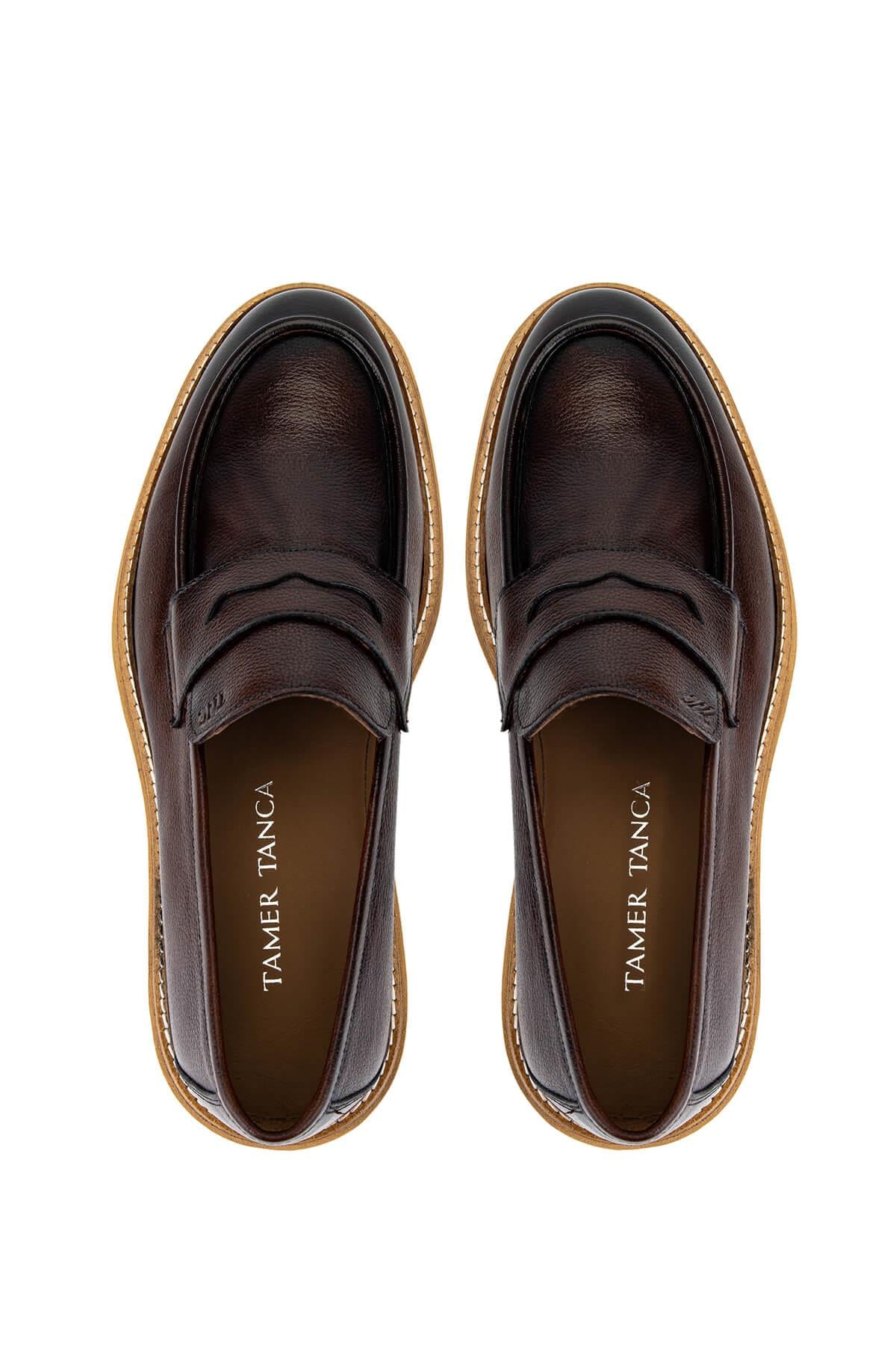 Tamer Tanca Taba Tamer Tanca Hakiki Deri Erkek Loafer Ayakkabı