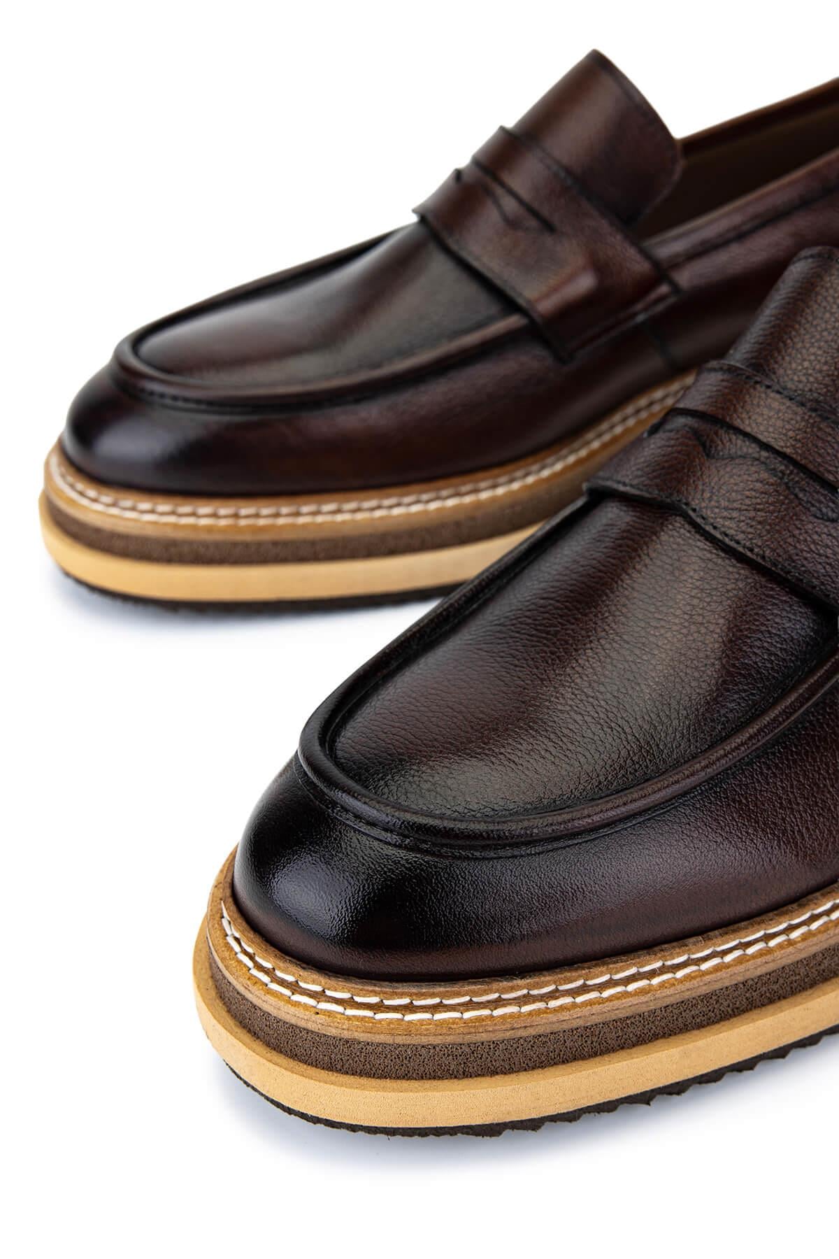 Tamer Tanca Taba Tamer Tanca Hakiki Deri Erkek Loafer Ayakkabı