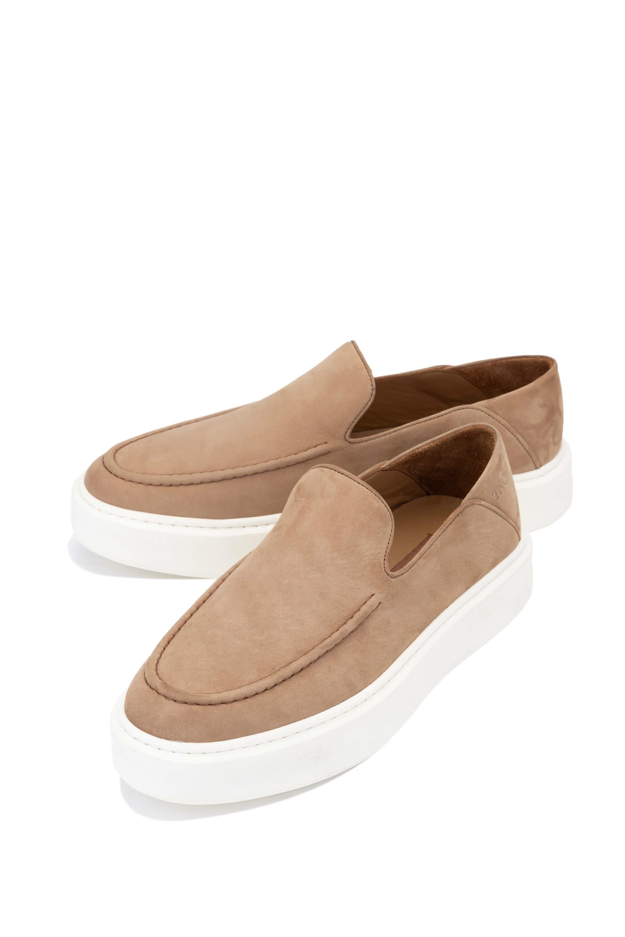 Tamer Tanca Siyah Nubuk Tamer Tanca Hakiki Deri Erkek Loafer Ayakkabı