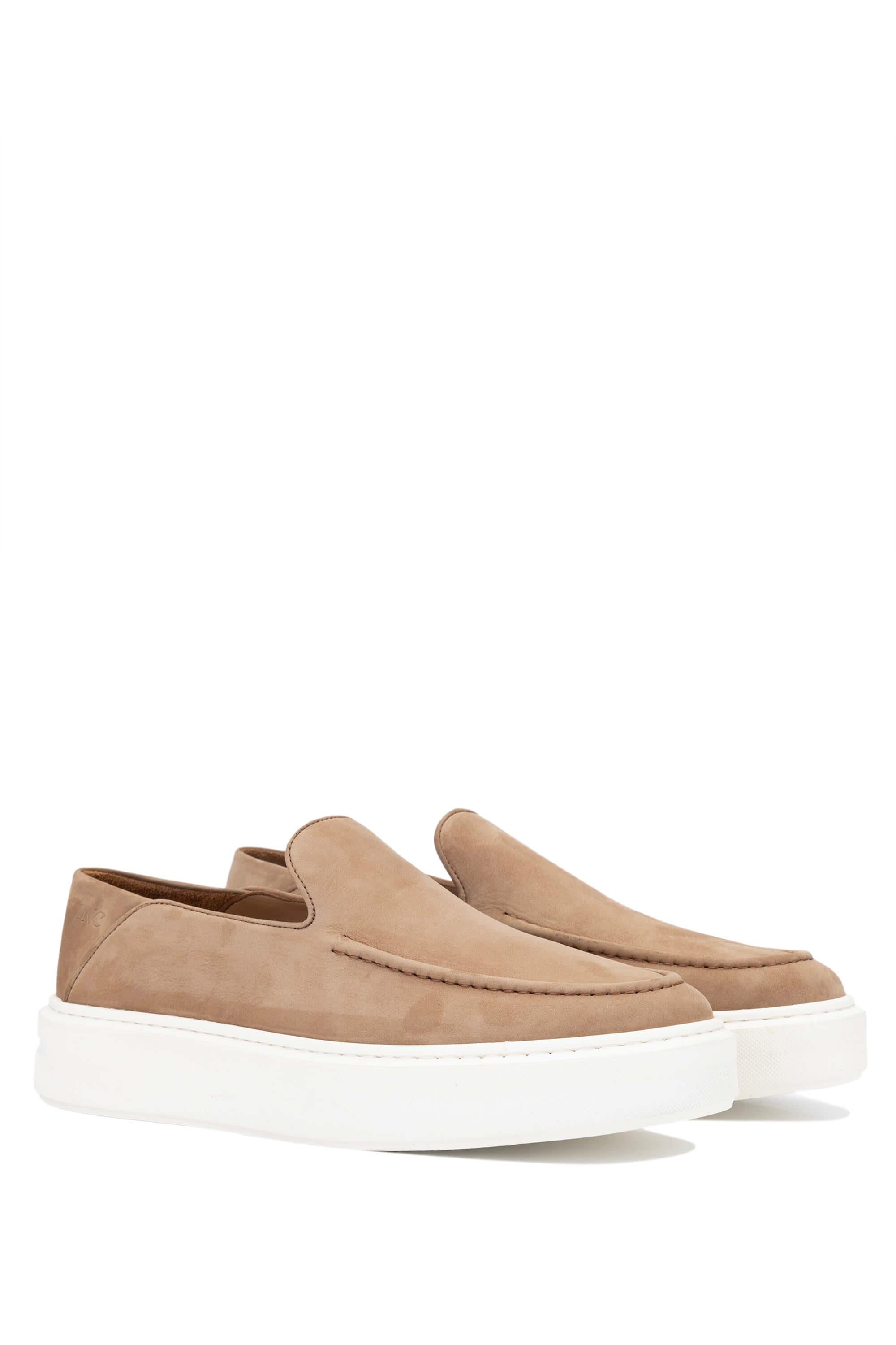 Tamer Tanca Siyah Nubuk Tamer Tanca Hakiki Deri Erkek Loafer Ayakkabı