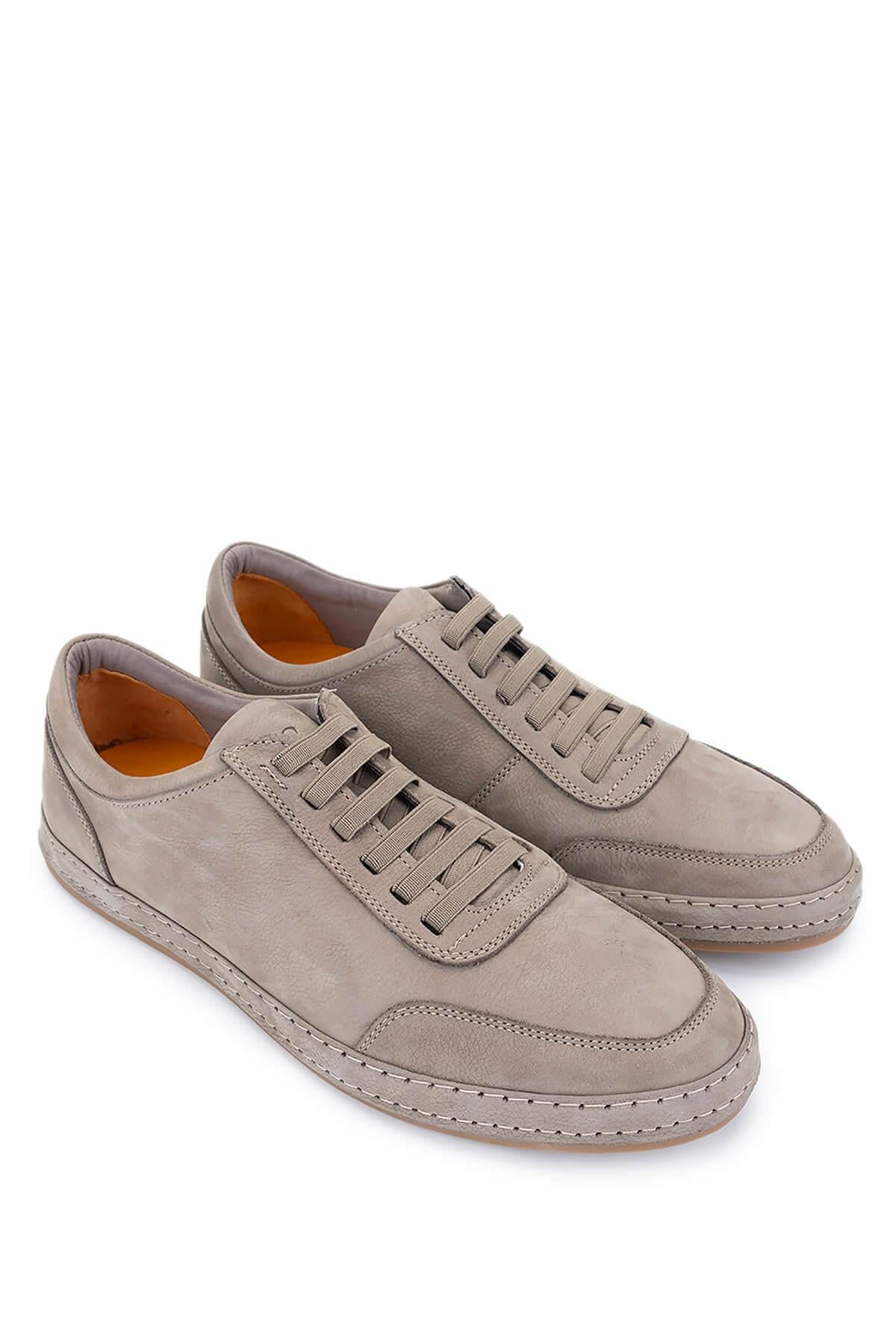 Tamer Tanca Vizon Nubuk Tamer Tanca Hakiki Erkek Deri Sneakers Spor Ayakkabı