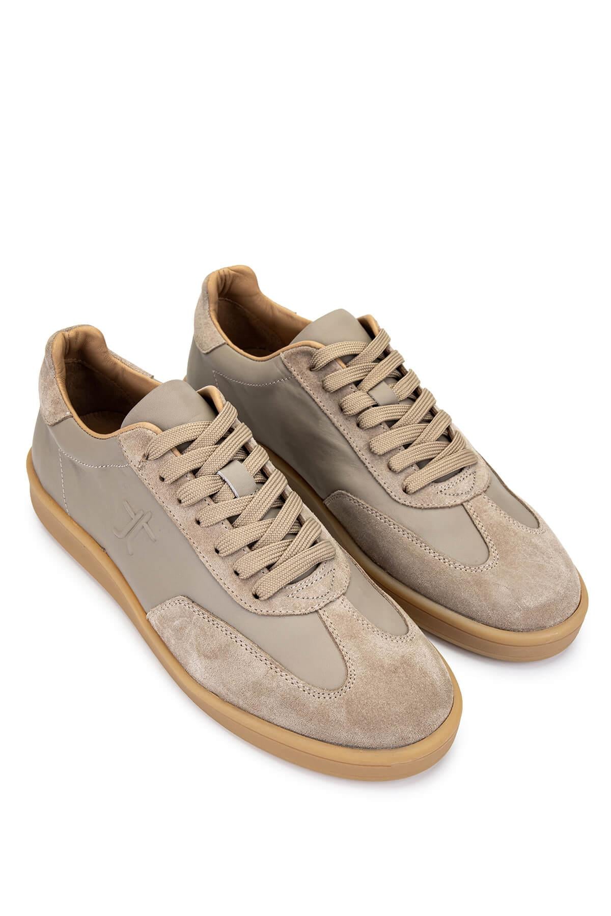 Tamer Tanca Vizon Tamer Tanca Hakiki Erkek Deri Sneakers Spor Ayakkabı