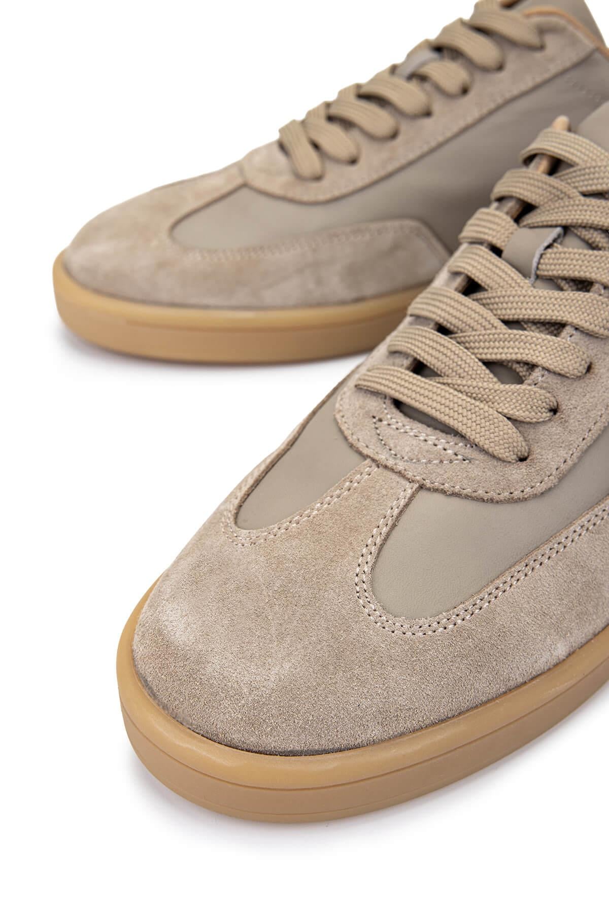 Tamer Tanca Vizon Tamer Tanca Hakiki Erkek Deri Sneakers Spor Ayakkabı