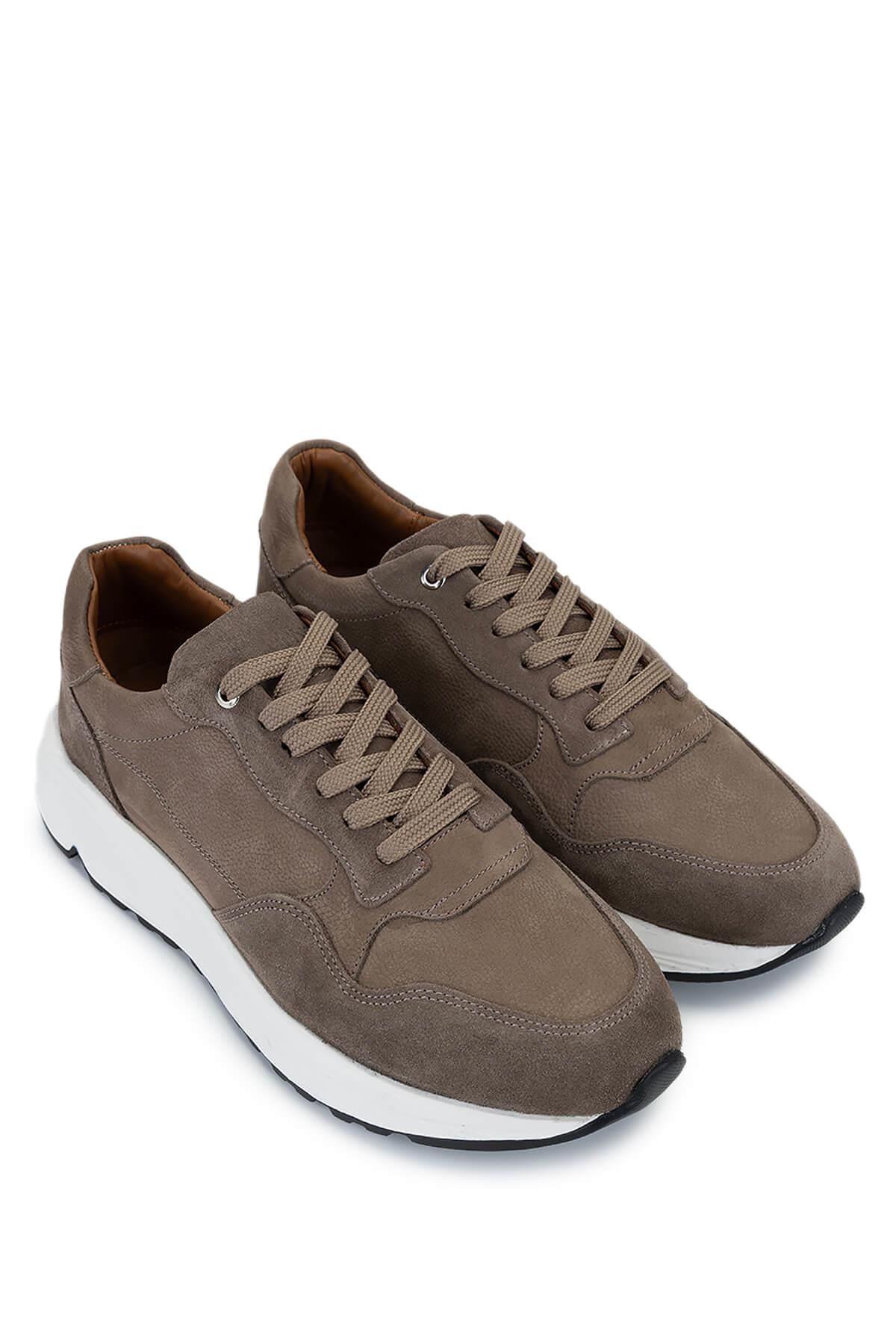 Tamer Tanca Vizon Süet Tamer Tanca Hakiki Deri Erkek Sneakers Spor Ayakkabı