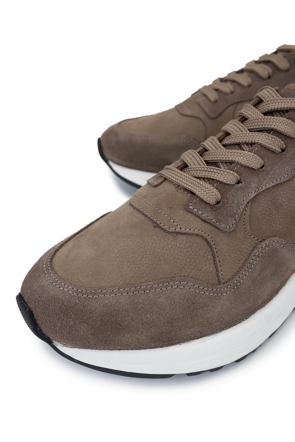 Tamer Tanca Vizon Süet Tamer Tanca Hakiki Deri Erkek Sneakers Spor Ayakkabı