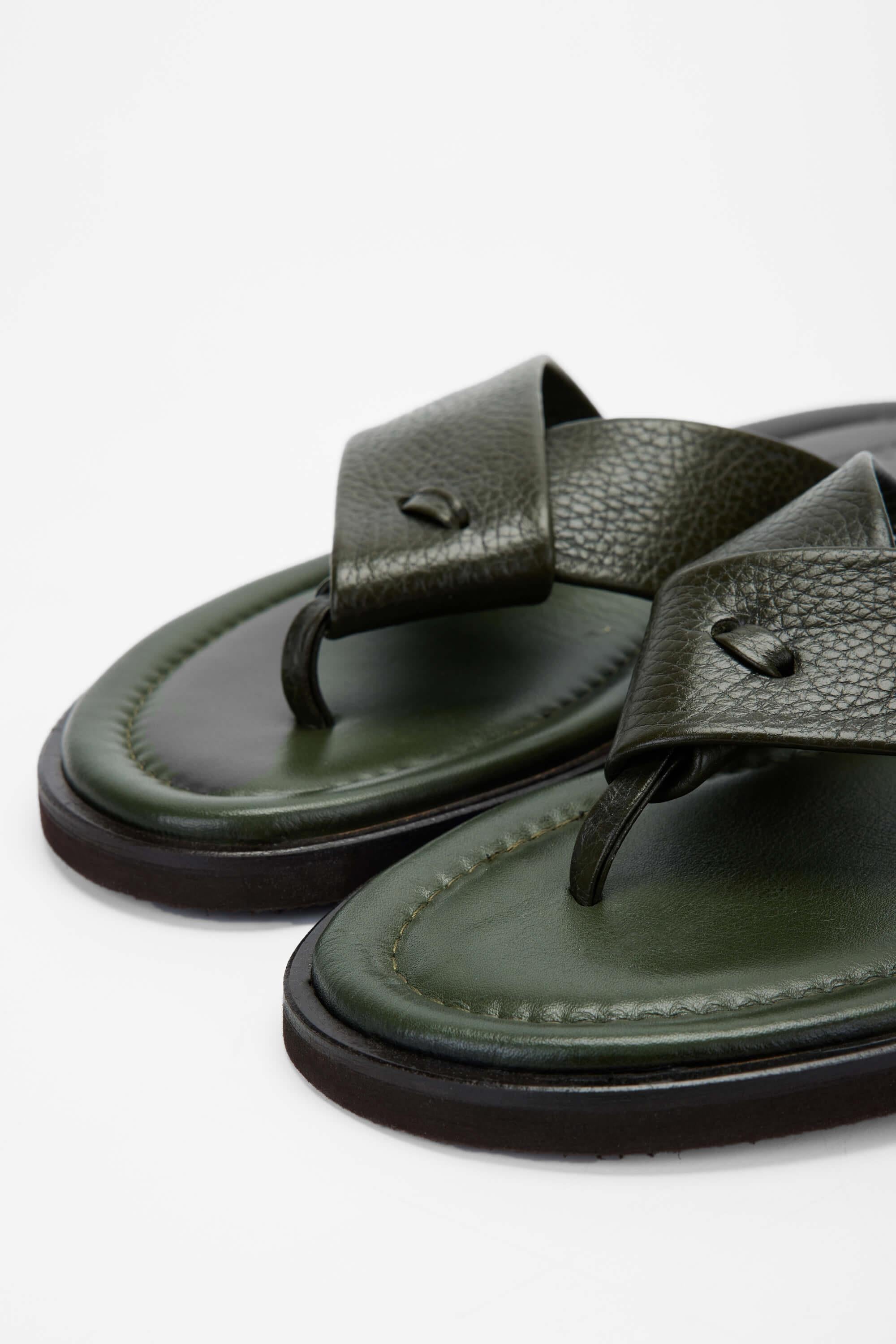 Tamer Tanca Taba Floter Tamer Tanca Hakiki Deri Erkek Parmak Arası Terlik