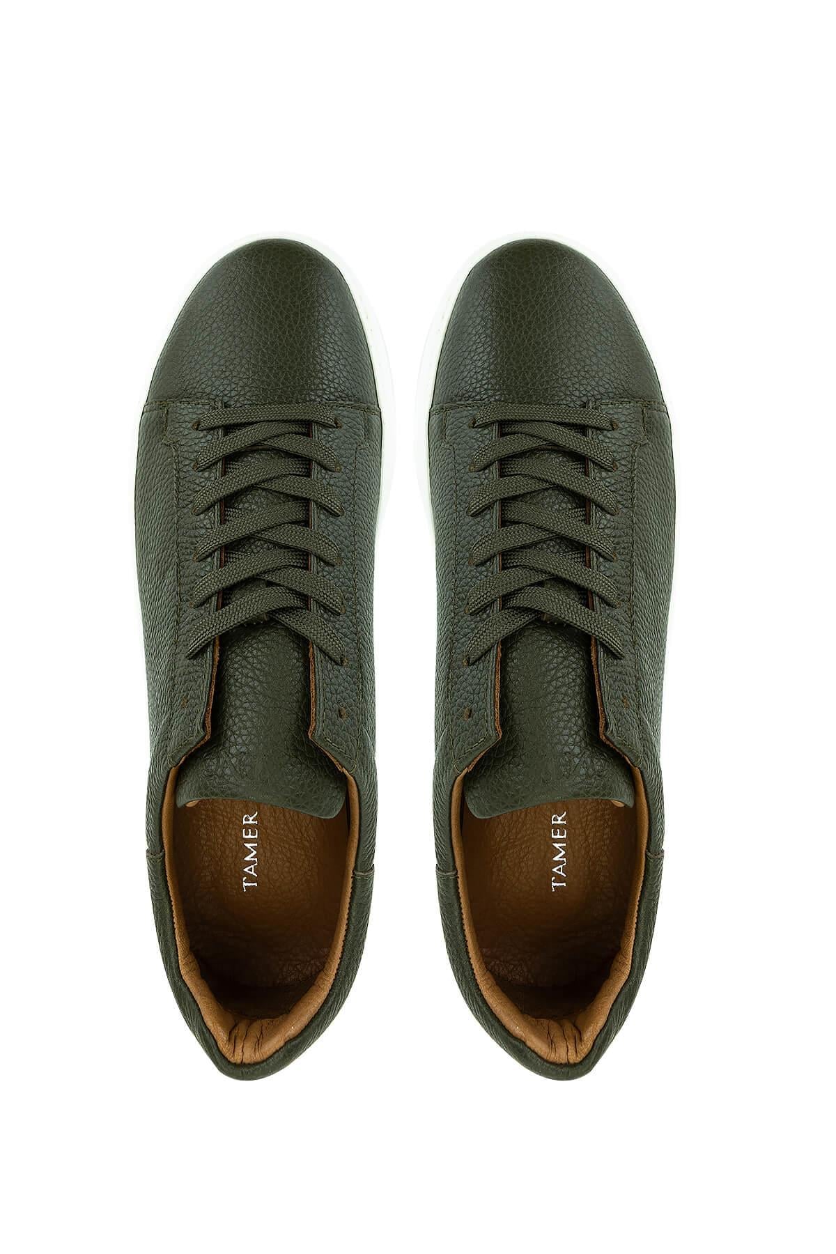 Tamer Tanca Siyah Siyah Tamer Tanca Hakiki Erkek Deri Sneakers Spor Ayakkabı