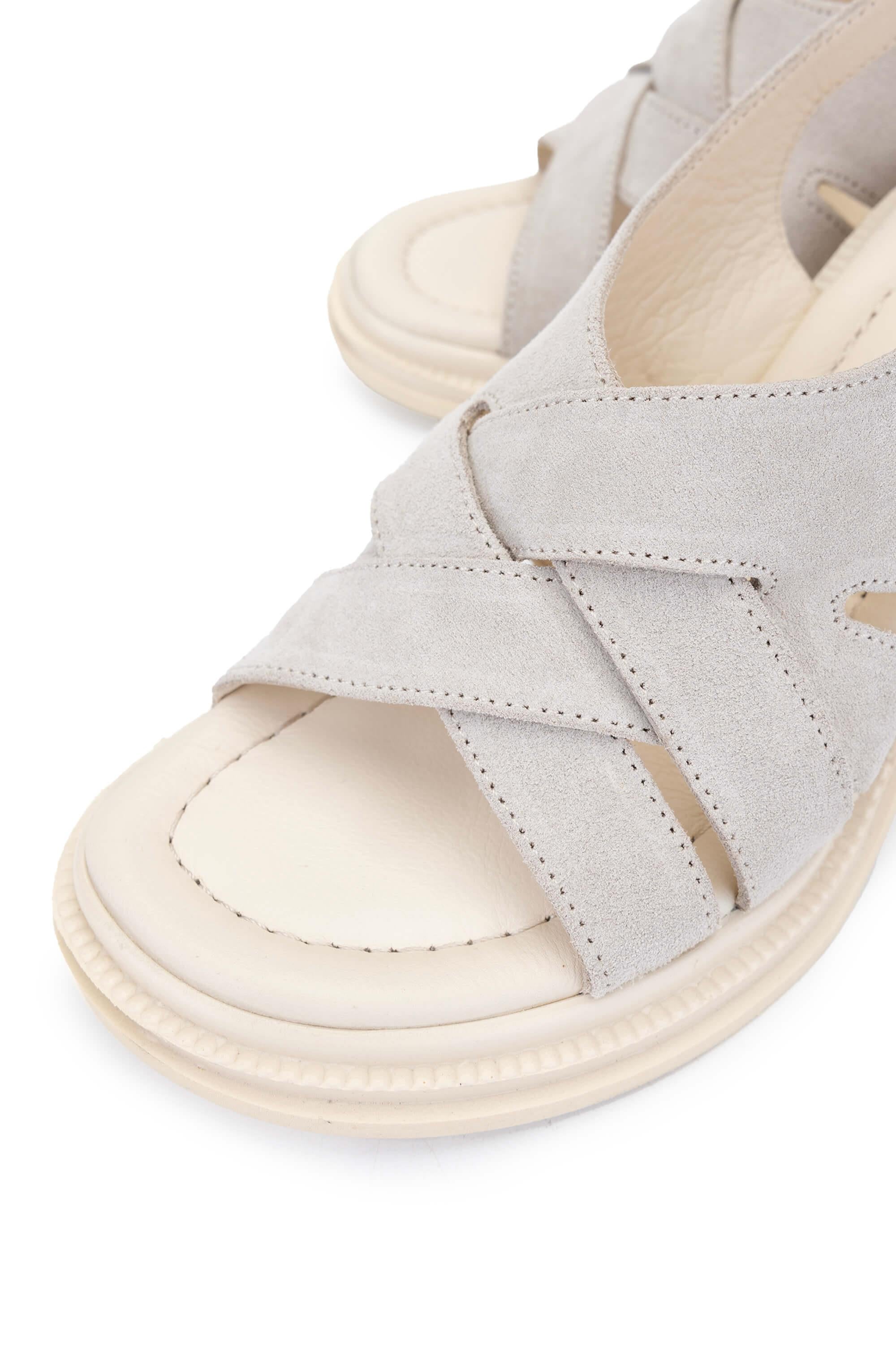 Tamer Tanca Lacivert Süet Tamer Tanca Hakiki Deri Kadın Topuklu Sandalet