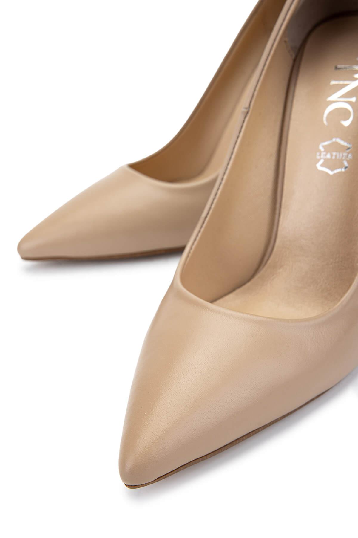 Tamer Tanca Siyah Rugan Tamer Tanca Hakiki Deri Kadın Topuklu Ayakkabı