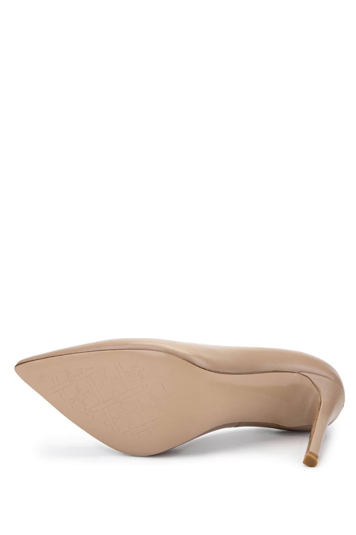 Tamer Tanca Siyah Rugan Tamer Tanca Hakiki Deri Kadın Topuklu Ayakkabı