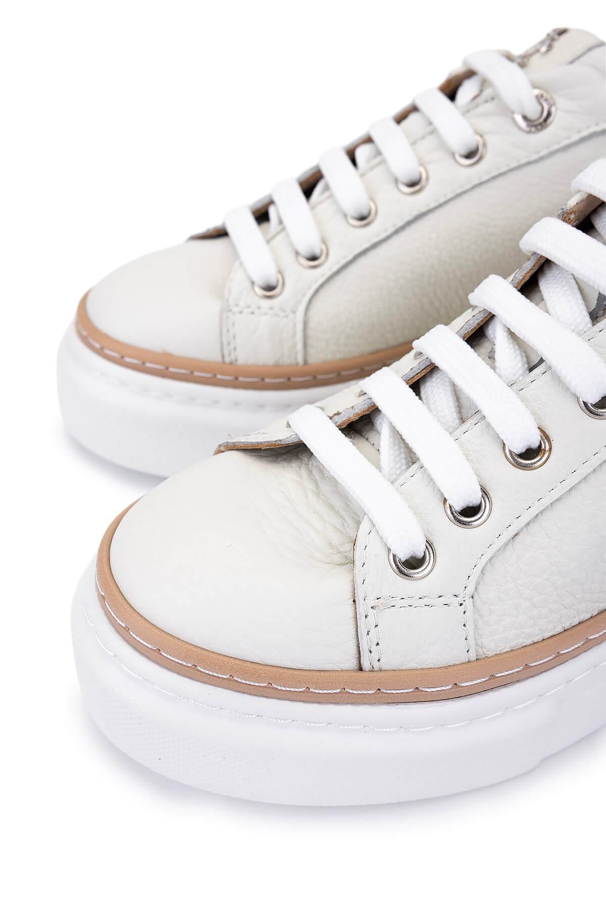 Tamer Tanca Siyah Floter Tamer Tanca Hakiki Kadın Deri Sneakers Spor Ayakkabı