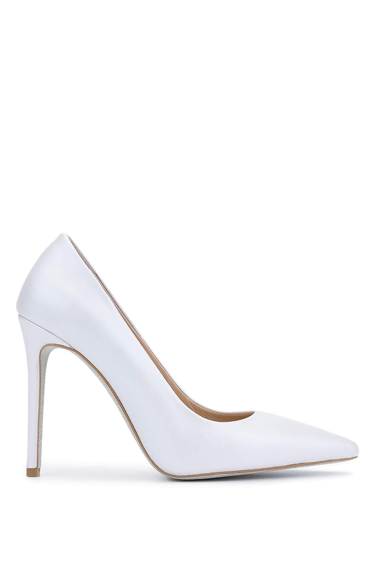 Tamer Tanca Siyah Rugan Tamer Tanca Hakiki Deri Kadın Topuklu Ayakkabı