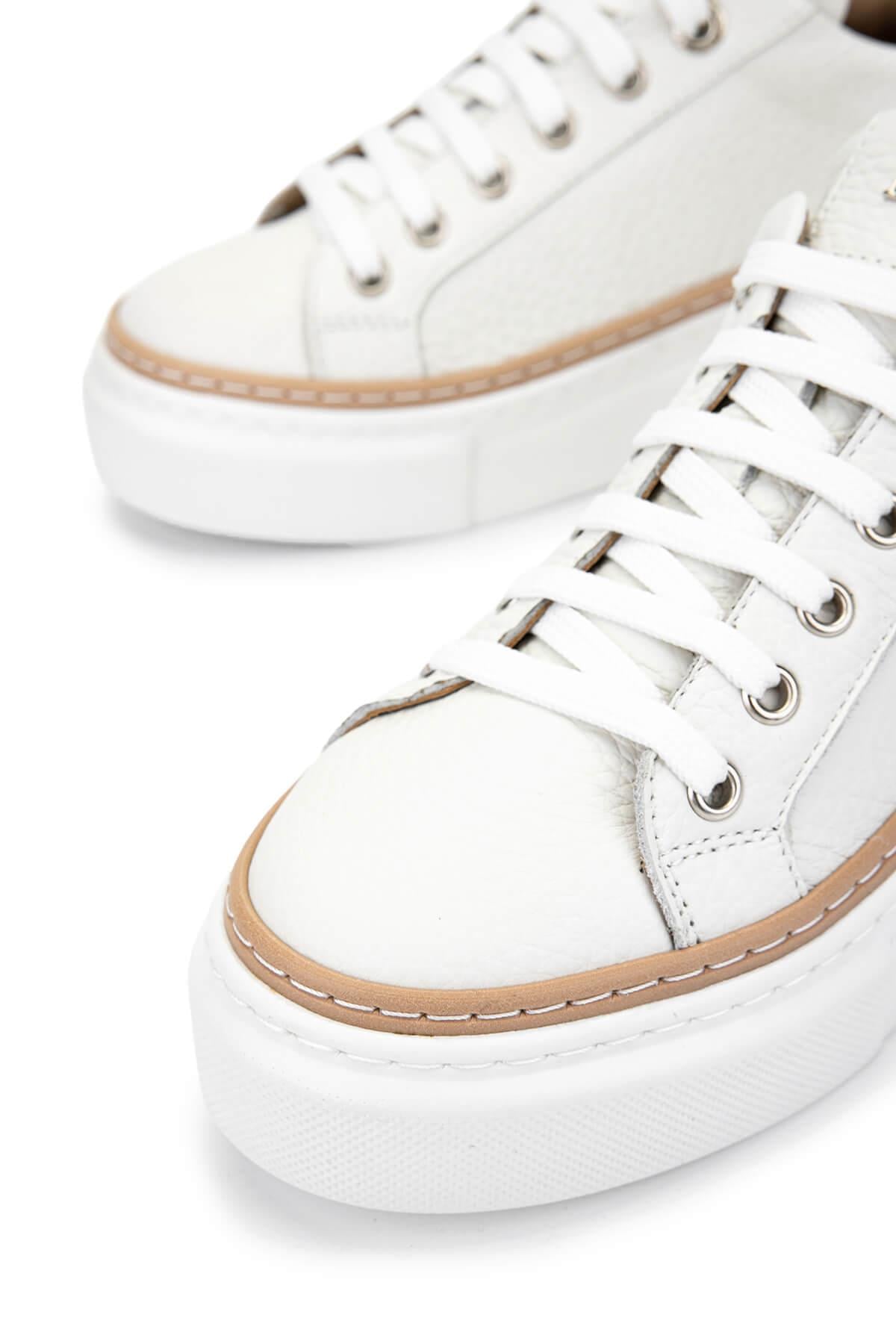 Tamer Tanca Siyah Floter Tamer Tanca Hakiki Kadın Deri Sneakers Spor Ayakkabı