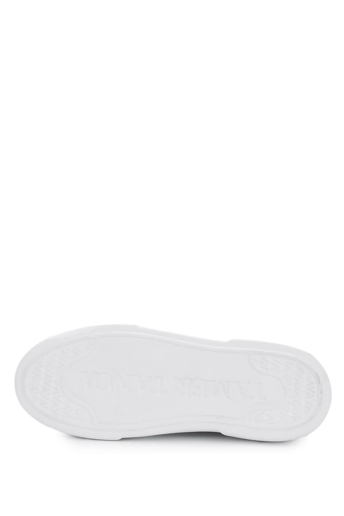 Tamer Tanca Lacivert Tamer Tanca Hakiki Kadın Deri Sneakers Spor Ayakkabı