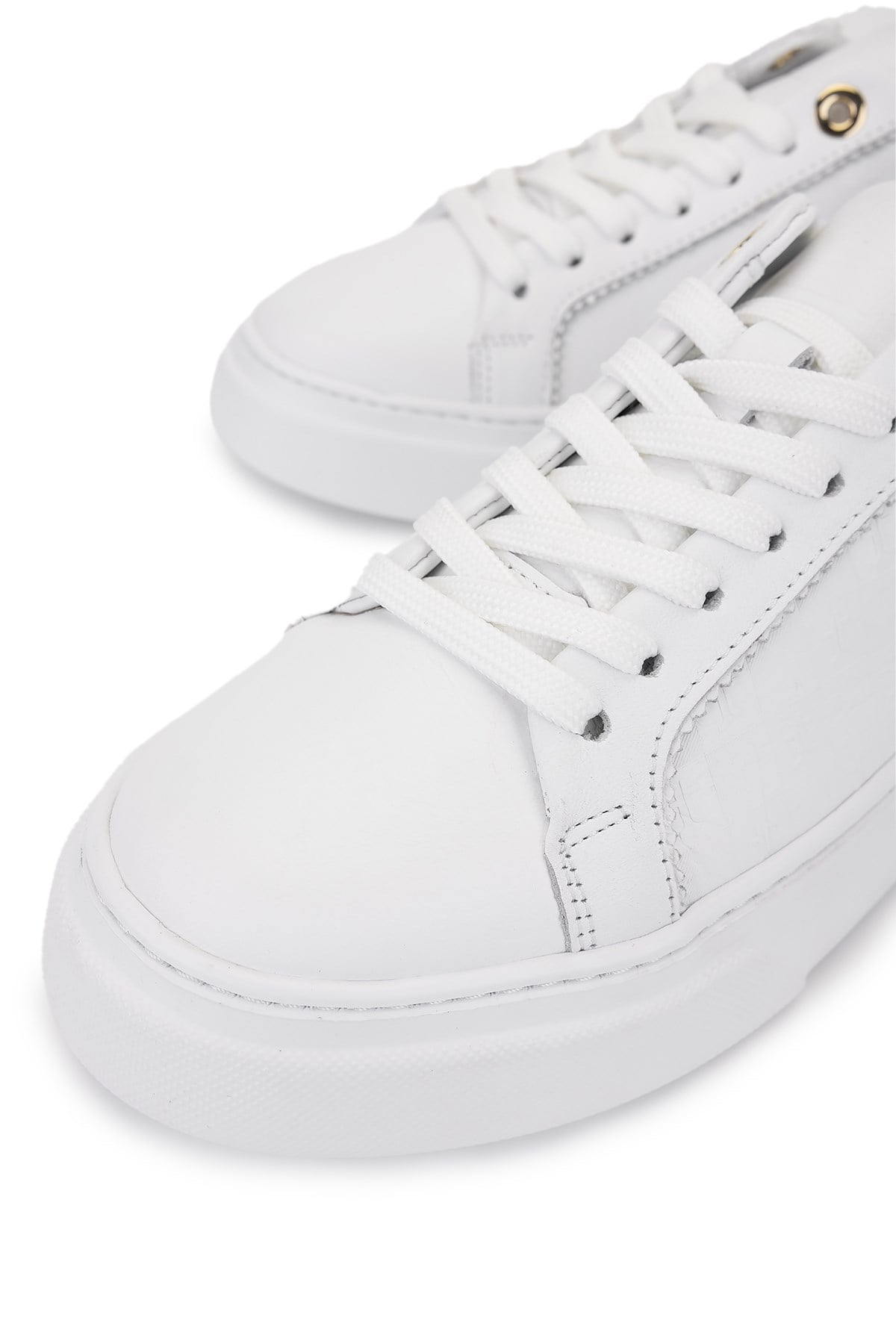 Tamer Tanca Lacivert Tamer Tanca Hakiki Kadın Deri Sneakers Spor Ayakkabı