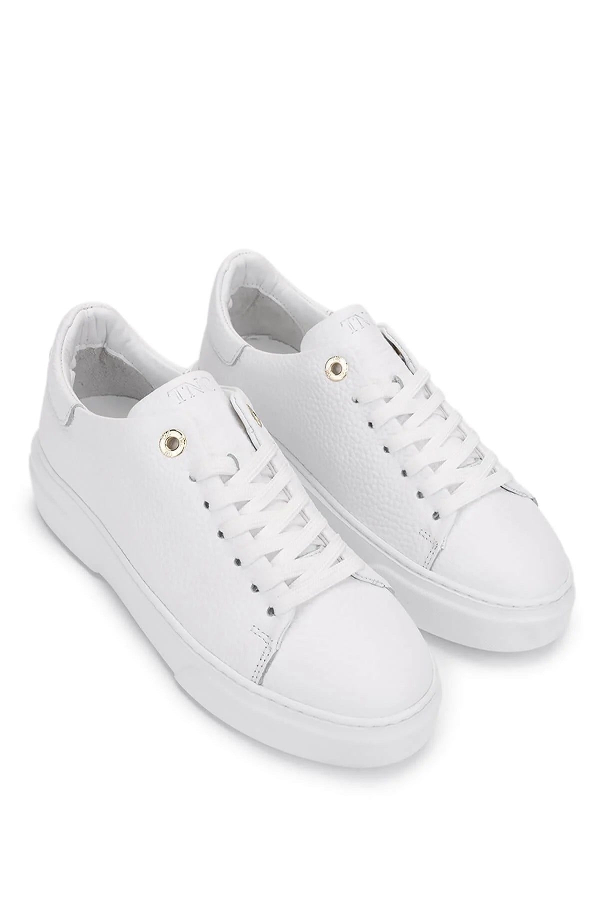 Tamer Tanca Lacivert Tamer Tanca Hakiki Kadın Deri Sneakers Spor Ayakkabı