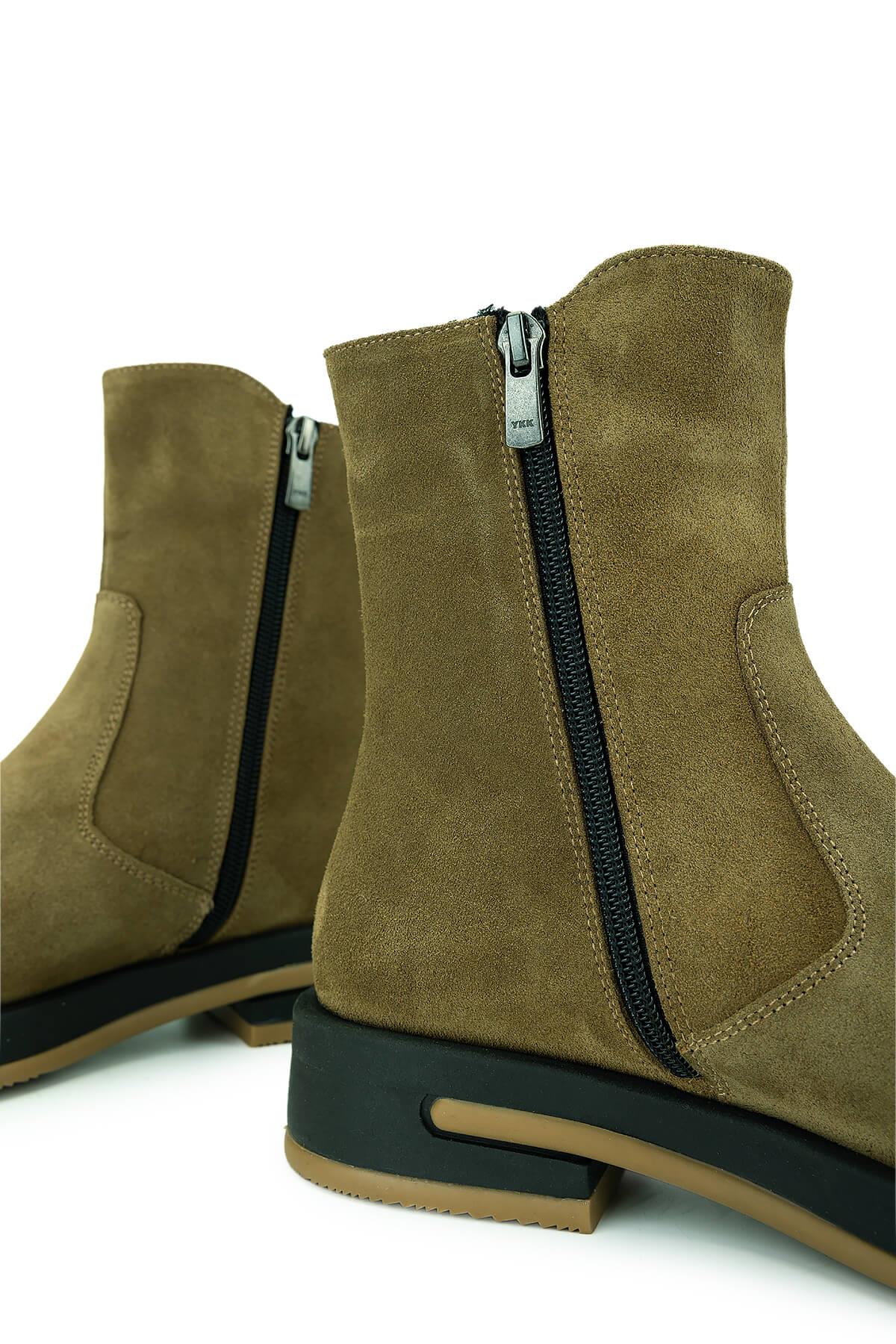 Tamer Tanca Siyah Süet Tamer Tanca Hakiki Deri Kadın Casual Bot