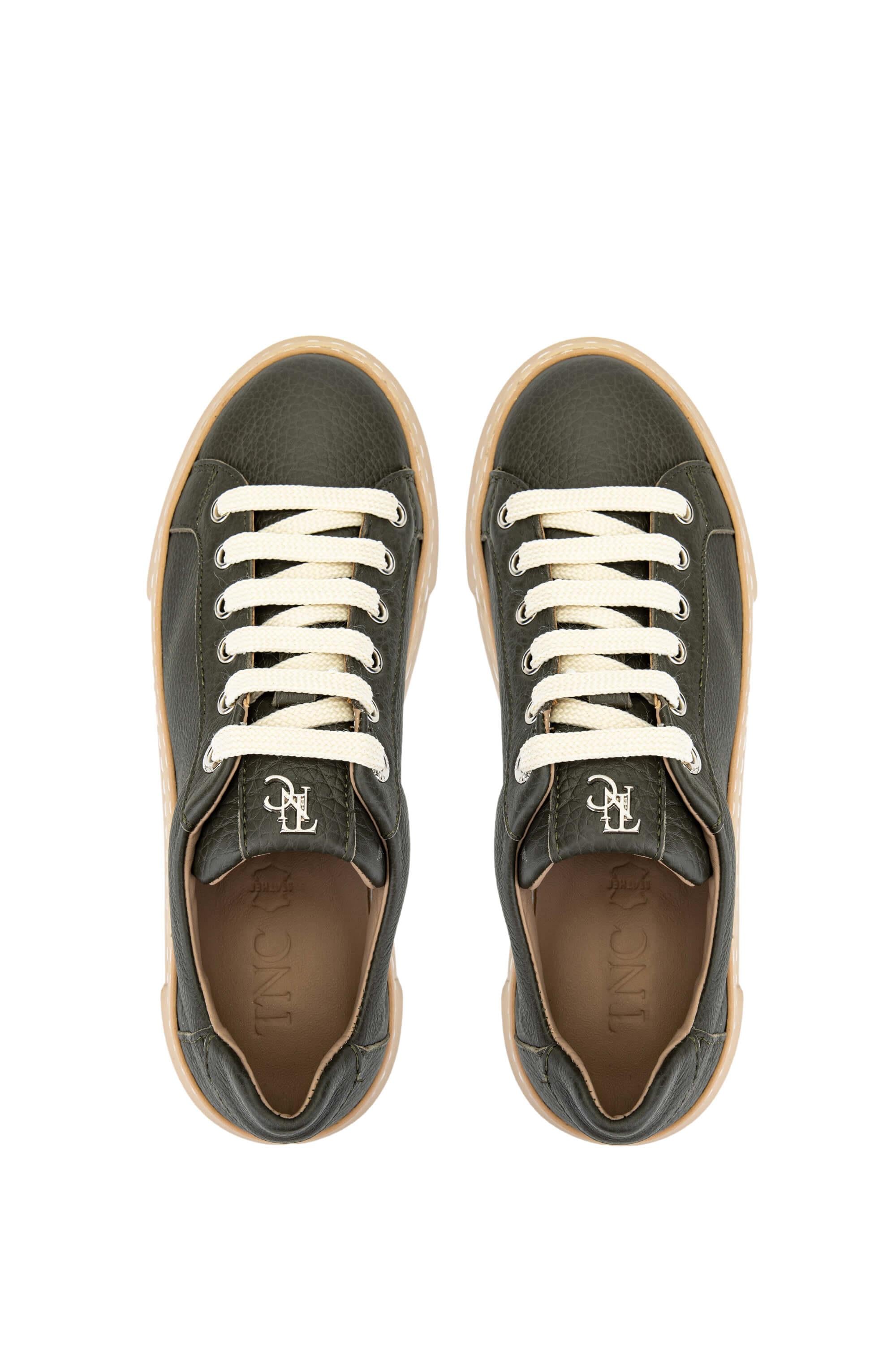 Tamer Tanca Siyah Floter Tamer Tanca Hakiki Kadın Deri Sneakers Spor Ayakkabı