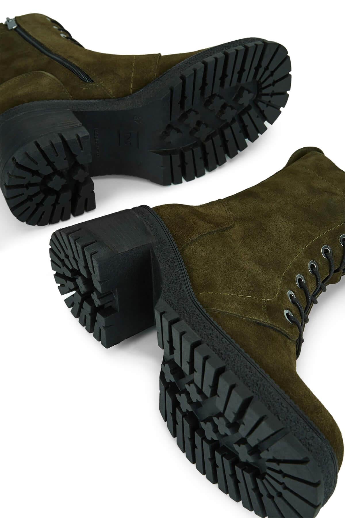 Tamer Tanca Siyah Süet Tamer Tanca Hakiki Deri Kadın Casual Bot