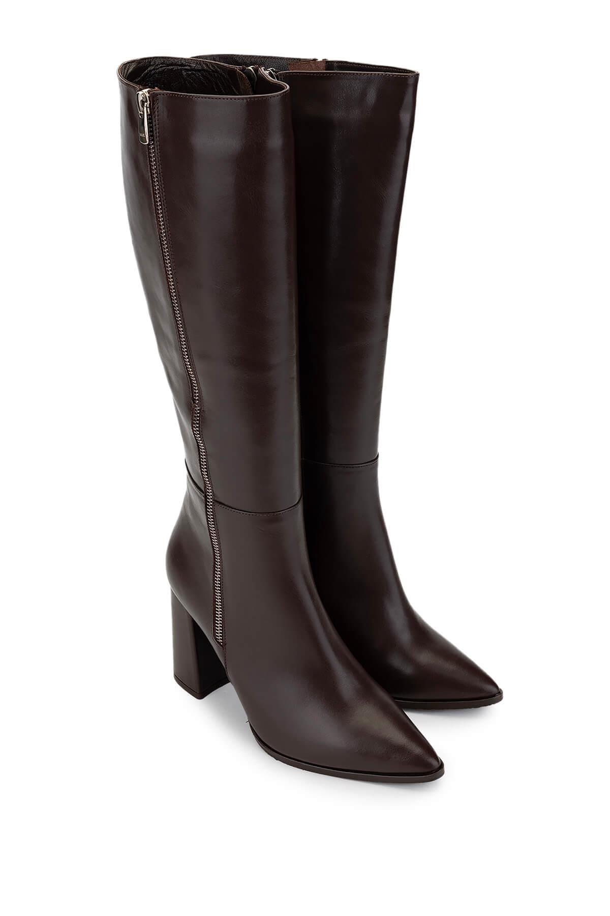 Tamer Tanca Fındık Tamer Tanca Hakiki Deri Kadın Klasik Çizme