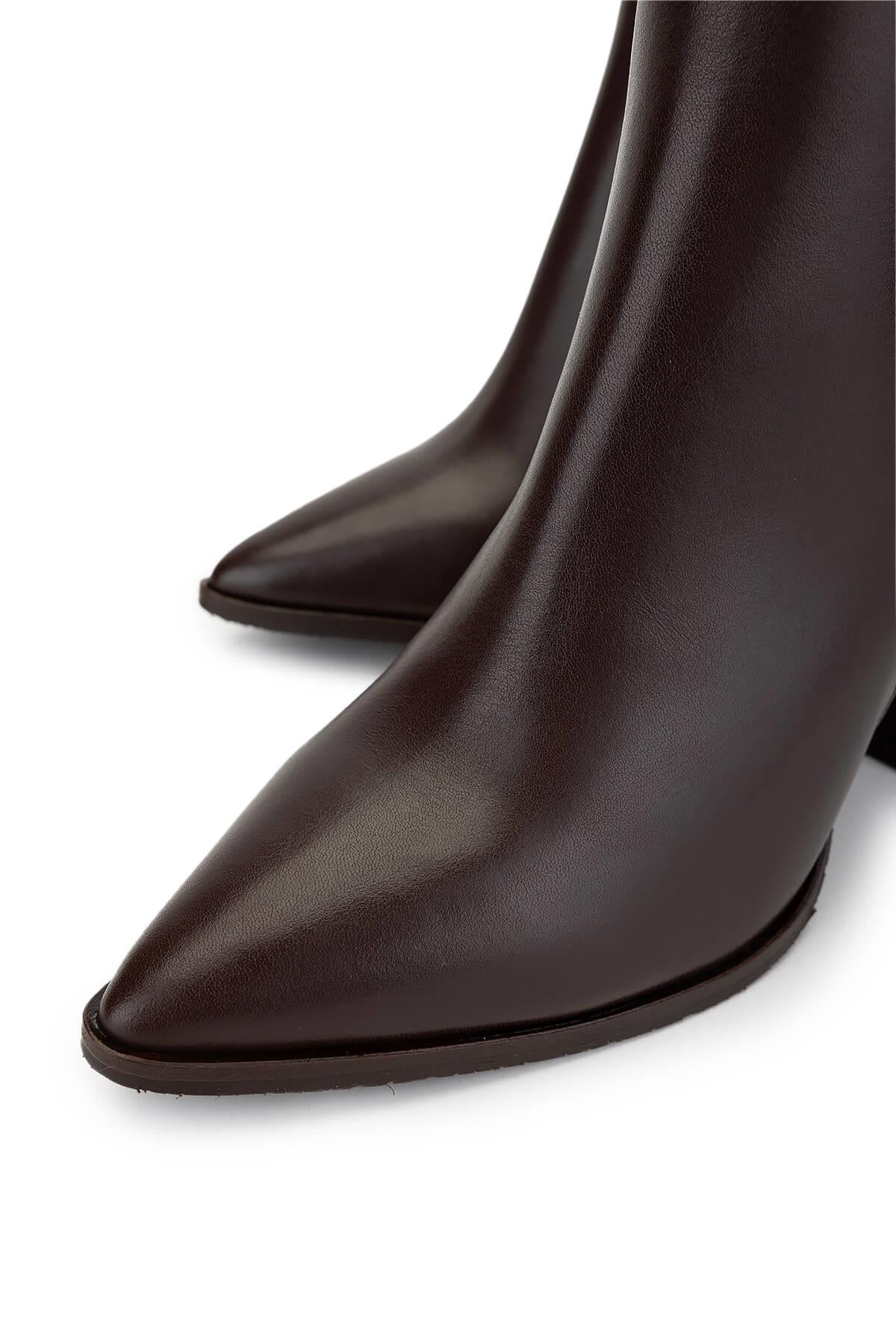 Tamer Tanca Fındık Tamer Tanca Hakiki Deri Kadın Klasik Çizme