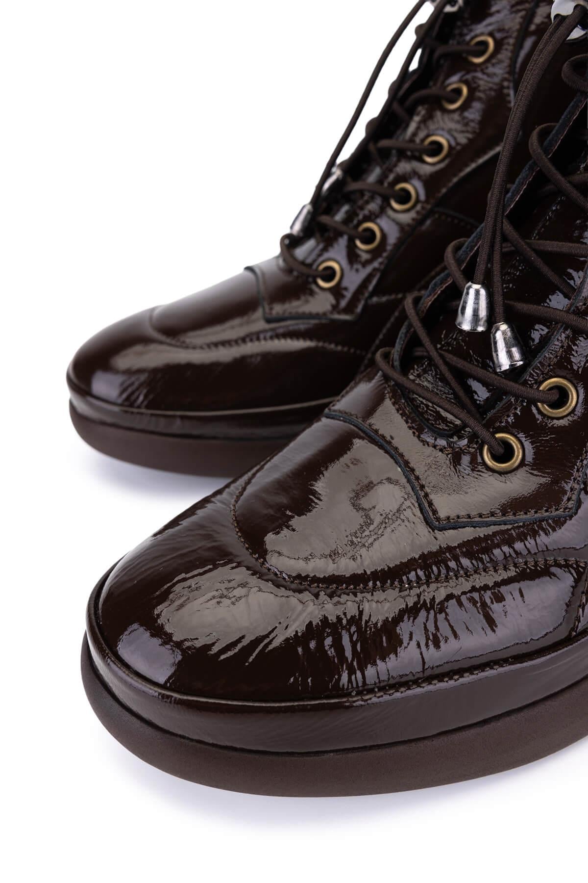 Tamer Tanca Kahverengi Rugan Tamer Tanca Hakiki Deri Kadın Casual Bot