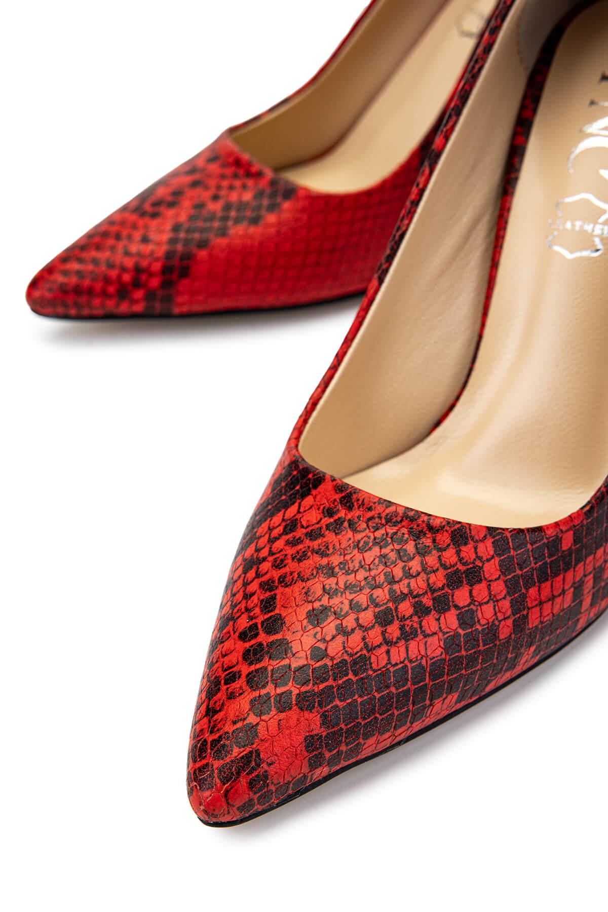 Tamer Tanca Naturel Tamer Tanca Hakiki Kadın Deri Topuklu Ayakkabı