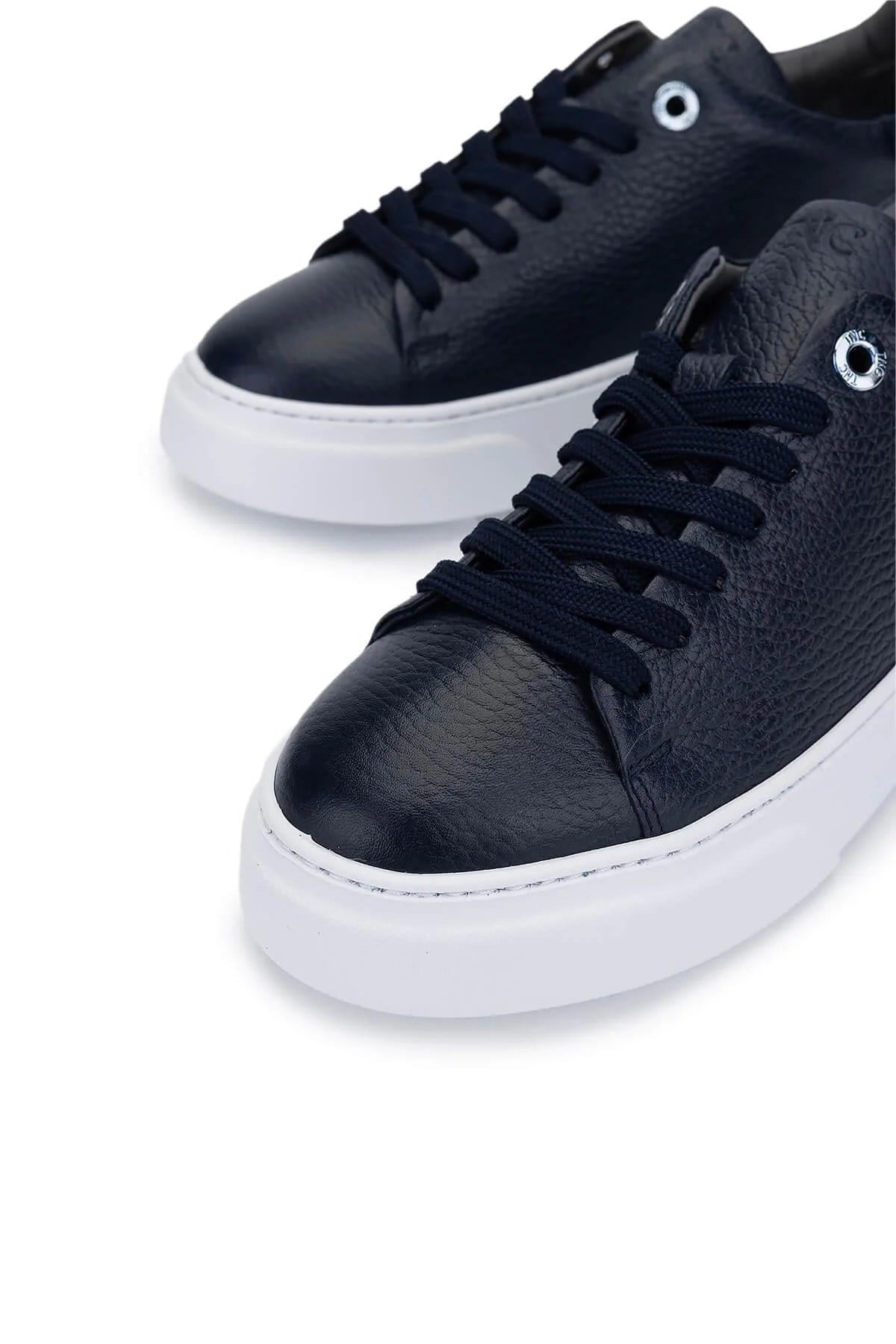 Tamer Tanca Lacivert Tamer Tanca Hakiki Kadın Deri Sneakers Spor Ayakkabı