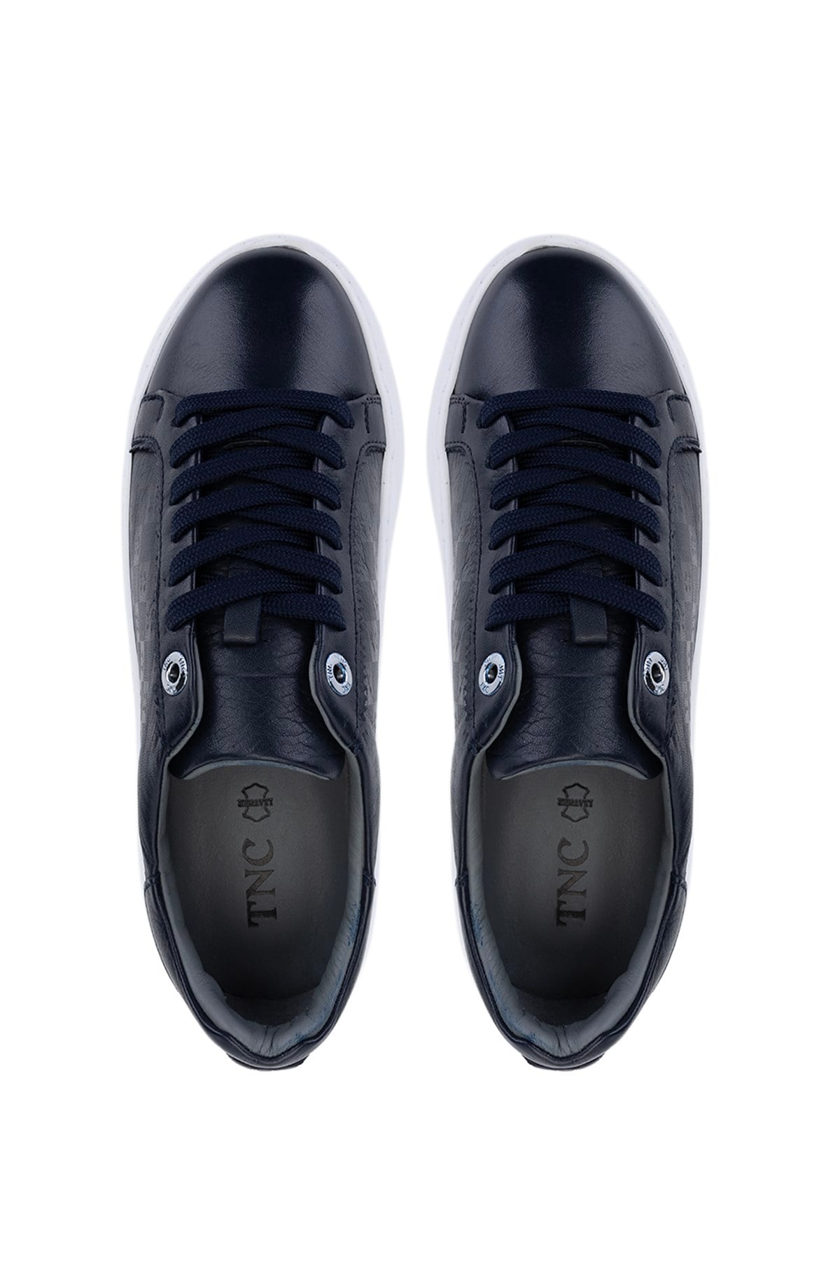 Tamer Tanca Lacivert Tamer Tanca Hakiki Kadın Deri Sneakers Spor Ayakkabı