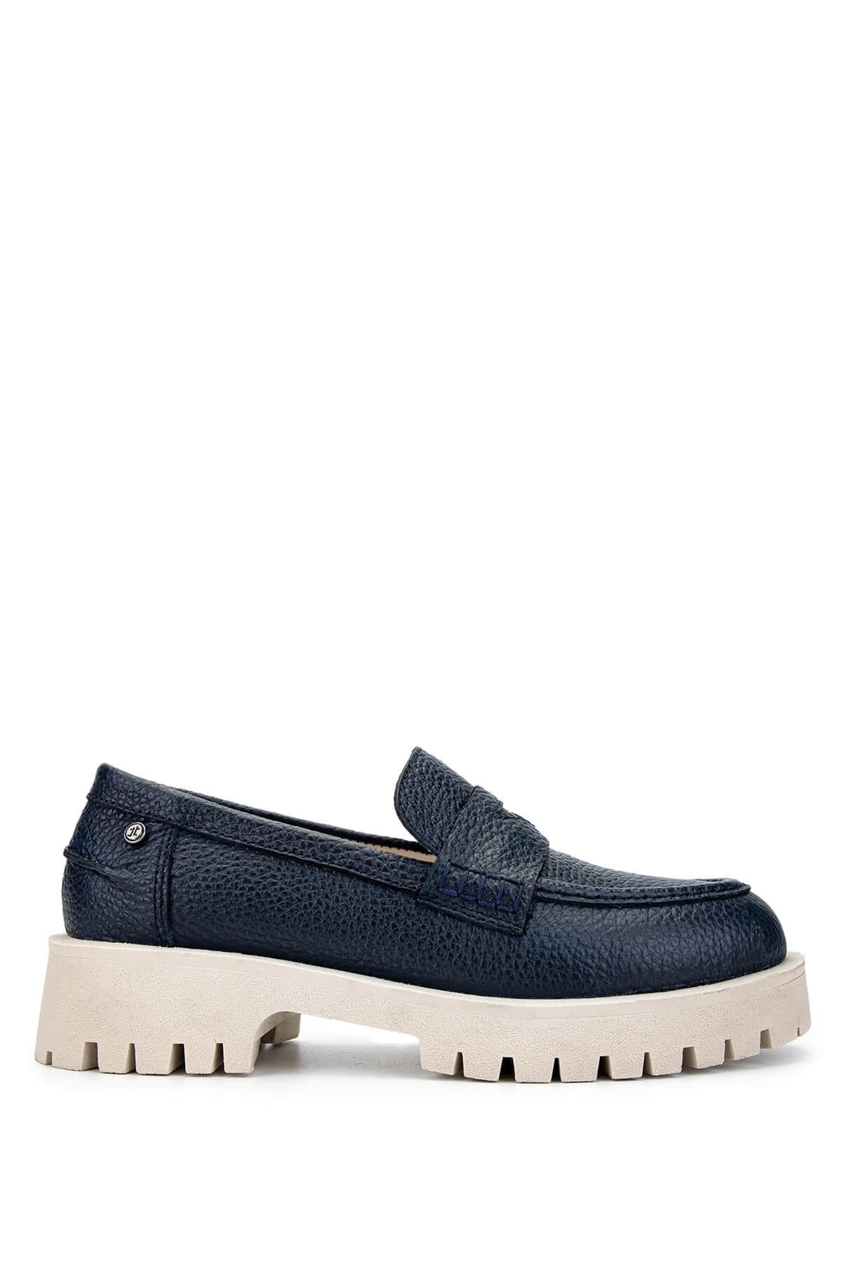 Tamer Tanca Vizon Floter Tamer Tanca Hakiki Deri Kadın Loafer Ayakkabı